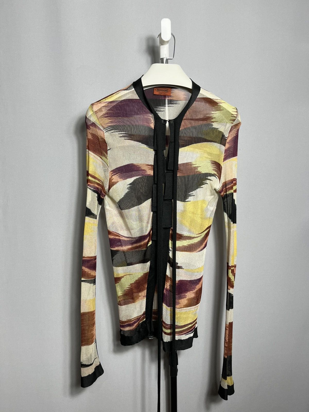 Missoni Missoni shirt women’s Italy top hook check rayon viscose Size L / US 10 / IT 46 - 5 Thumbnail