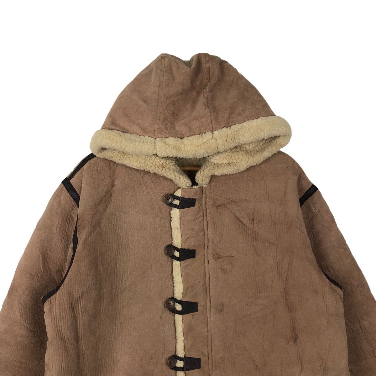 Japanese Brand 🔥RARE DUFFLE LONG JACKET MINK FUR LINING KHS UNION MADE Size US L / EU 52-54 / 3 - 2 Thumbnail