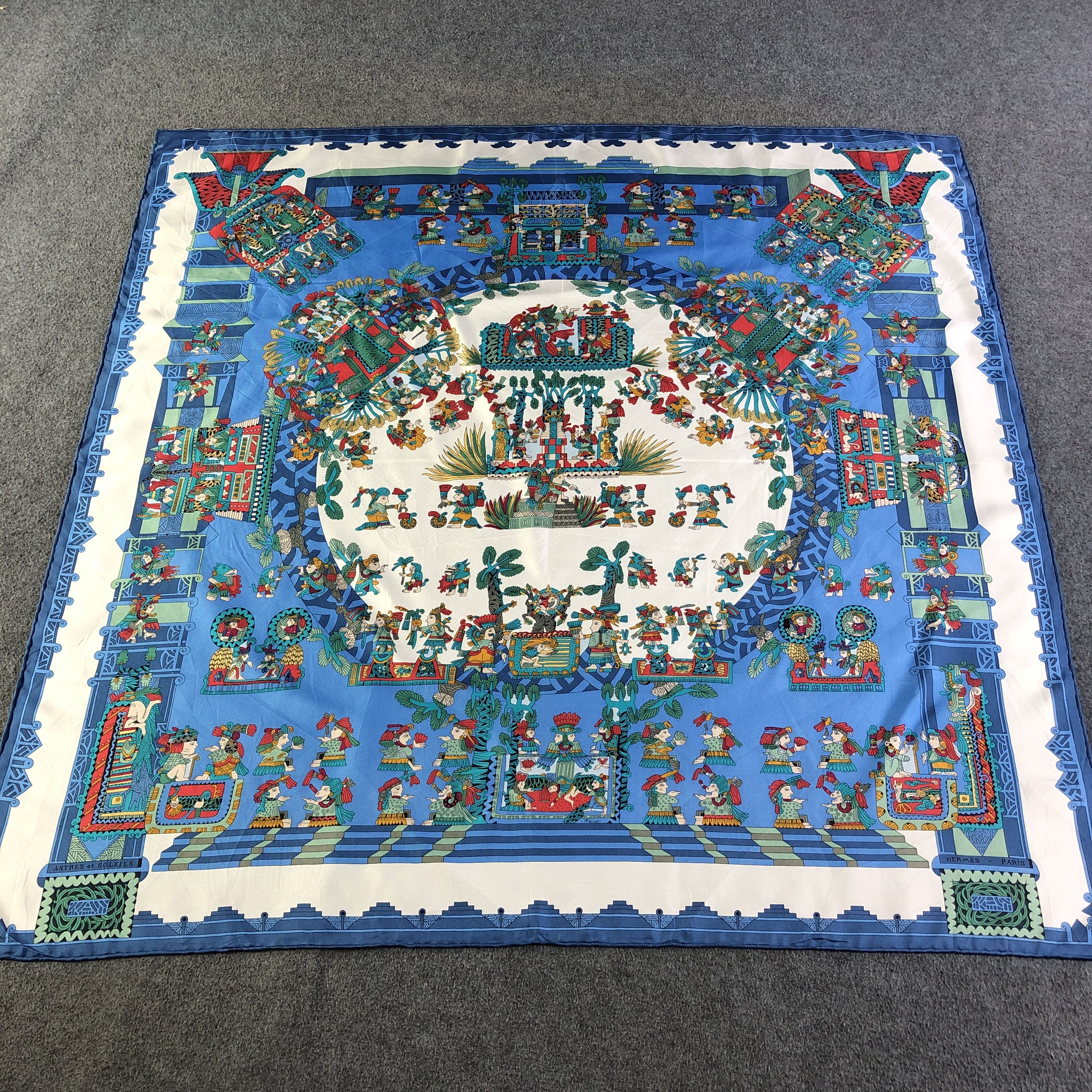 Hermes Hermes Astres et Soleils BY ANNIE FAIVRE Silk Scarf M1134 Size ONE SIZE - 2 Thumbnail