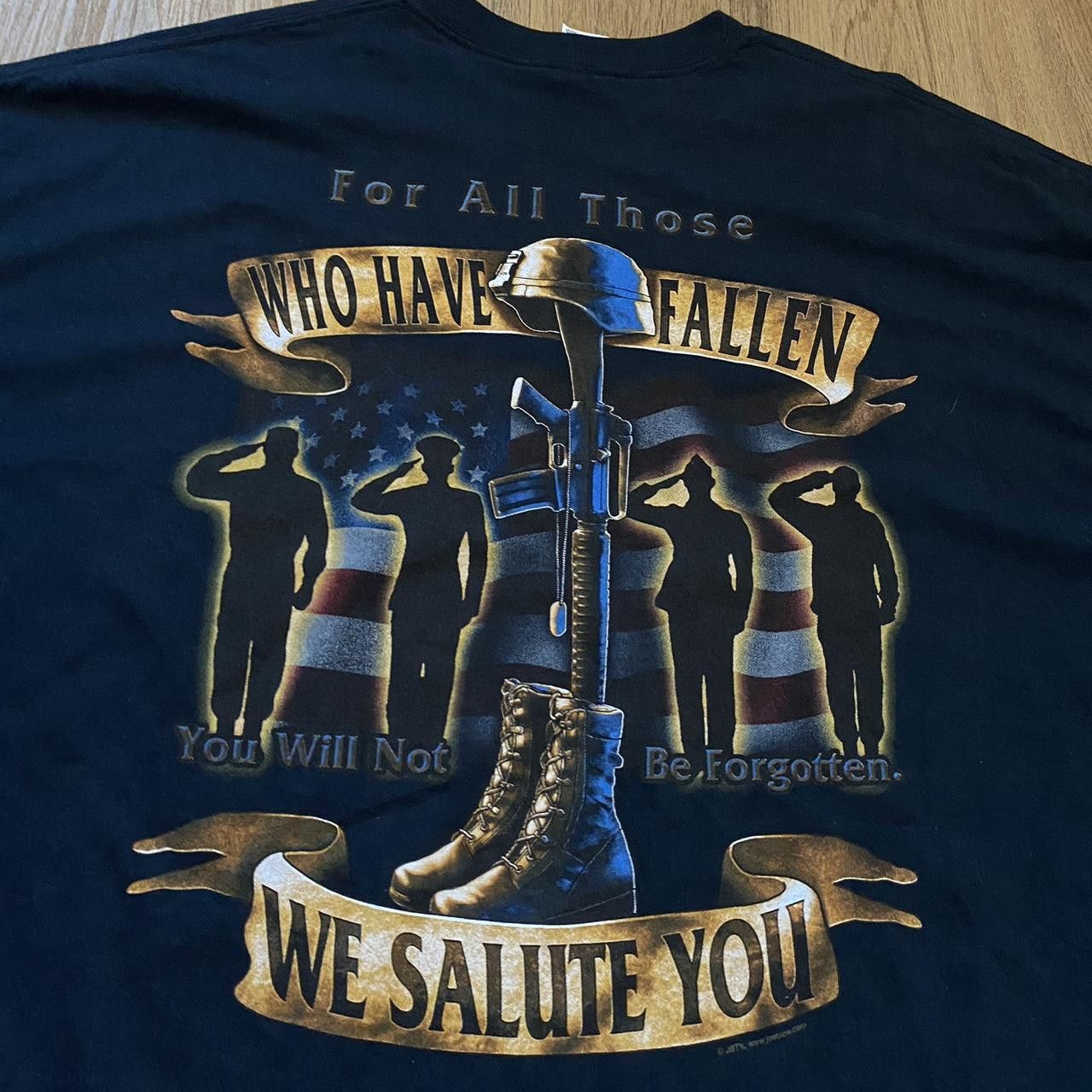 Gildan Navy military t-shirt with a cool design Size US XXL / EU 58 / 5 - 3 Thumbnail