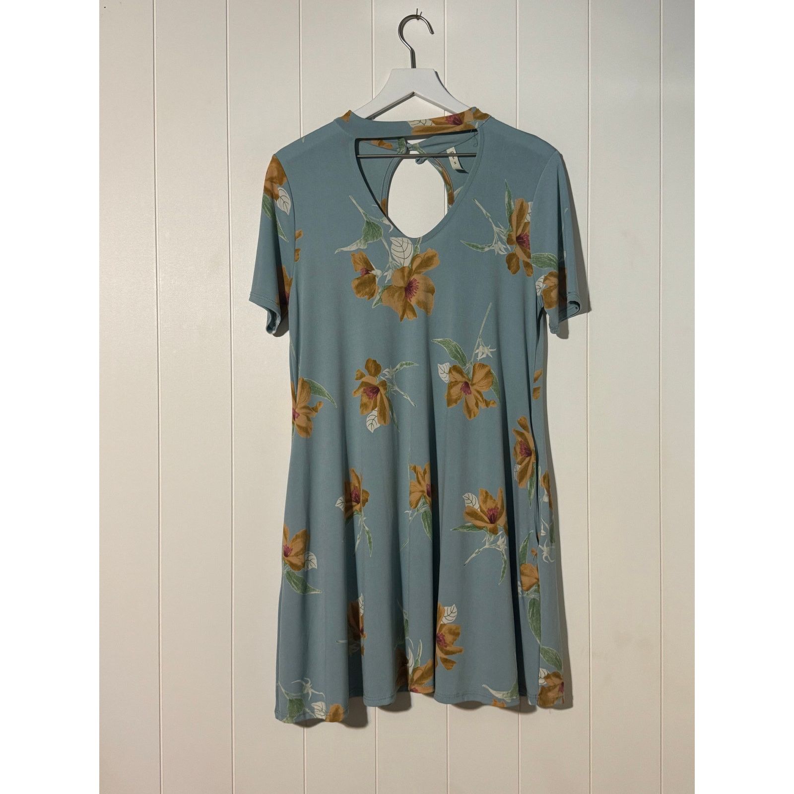 Other mts Mini Floral Blue Short Sleeve Dress Medium Size M / US 6-8 / IT 42-44 - 1 Thumbnail