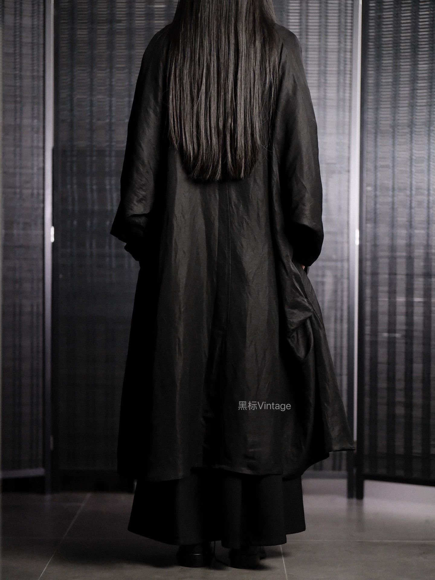 Yohji Yamamoto Yohji Yamamoto 24SS Vtg Scarf Collar Black Poet Robe Size M / US 6-8 / IT 42-44 - 3 Thumbnail