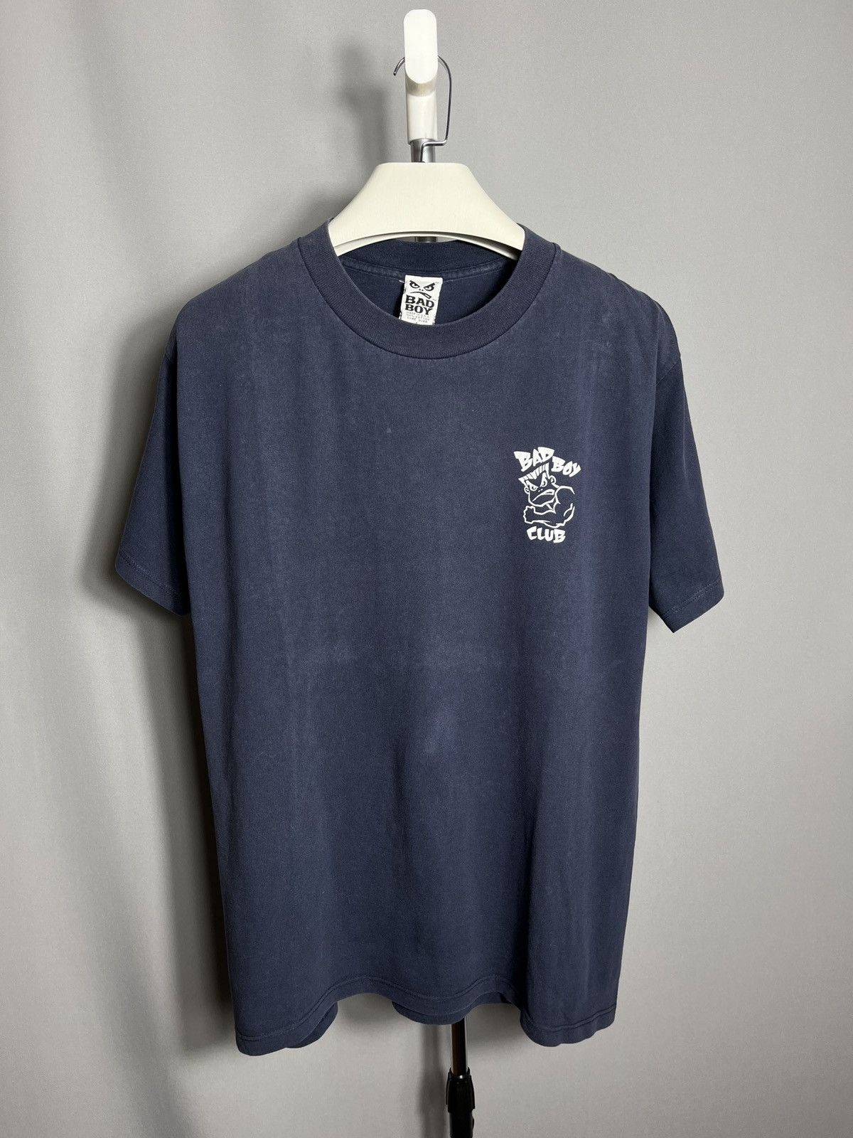 Band Tees bad boy 90s shirt vintage print mens blue skateboard LARGE Size US L / EU 52-54 / 3 - 2 Thumbnail