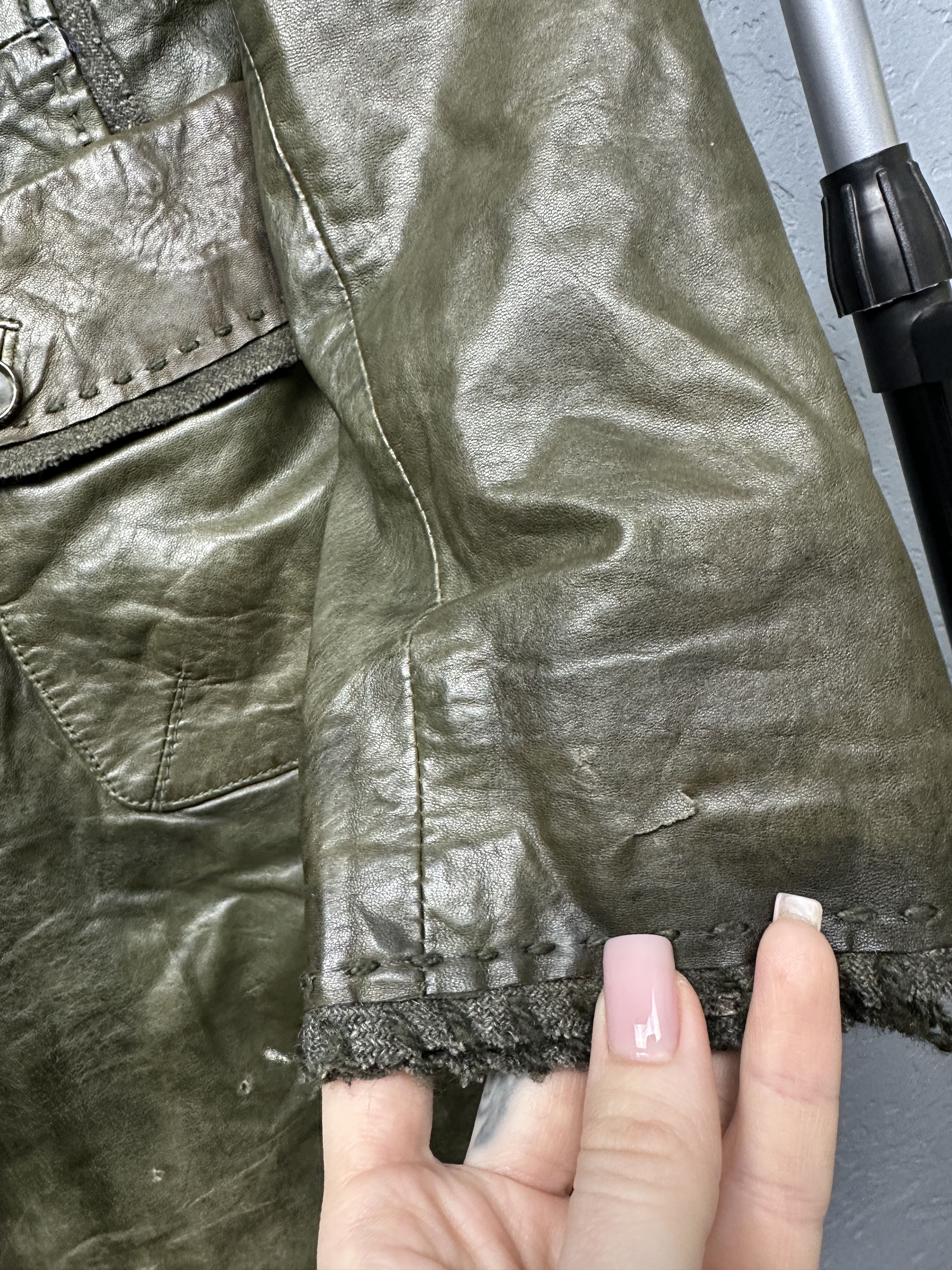 Milestone Milestone Womens Leather Long Jacket Size L / US 10 / IT 46 - 5 Thumbnail