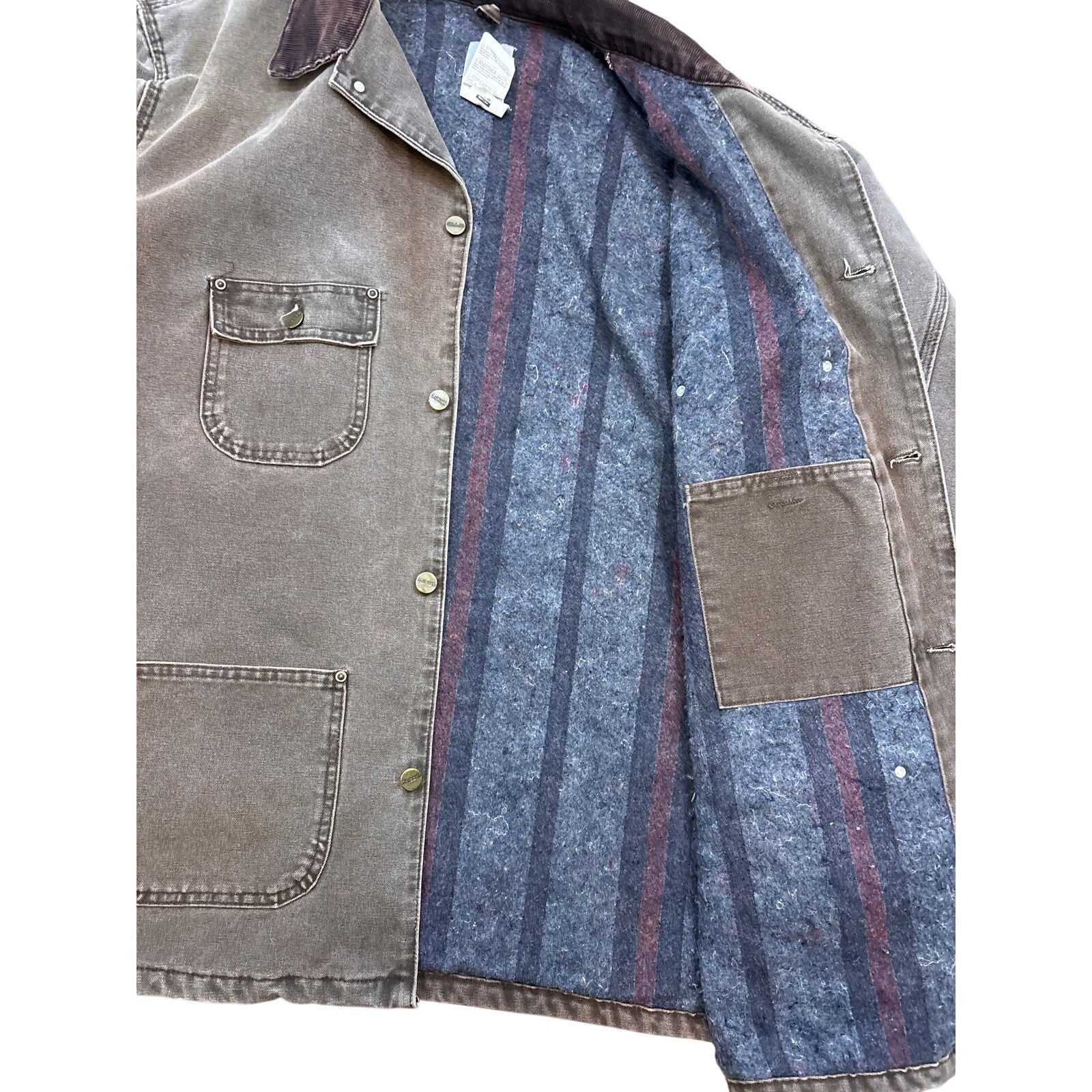Carhartt Y2K Carhartt C02CHT jacket faded brown duck canvas blanket Size US XXL / EU 58 / 5 - 6 Thumbnail