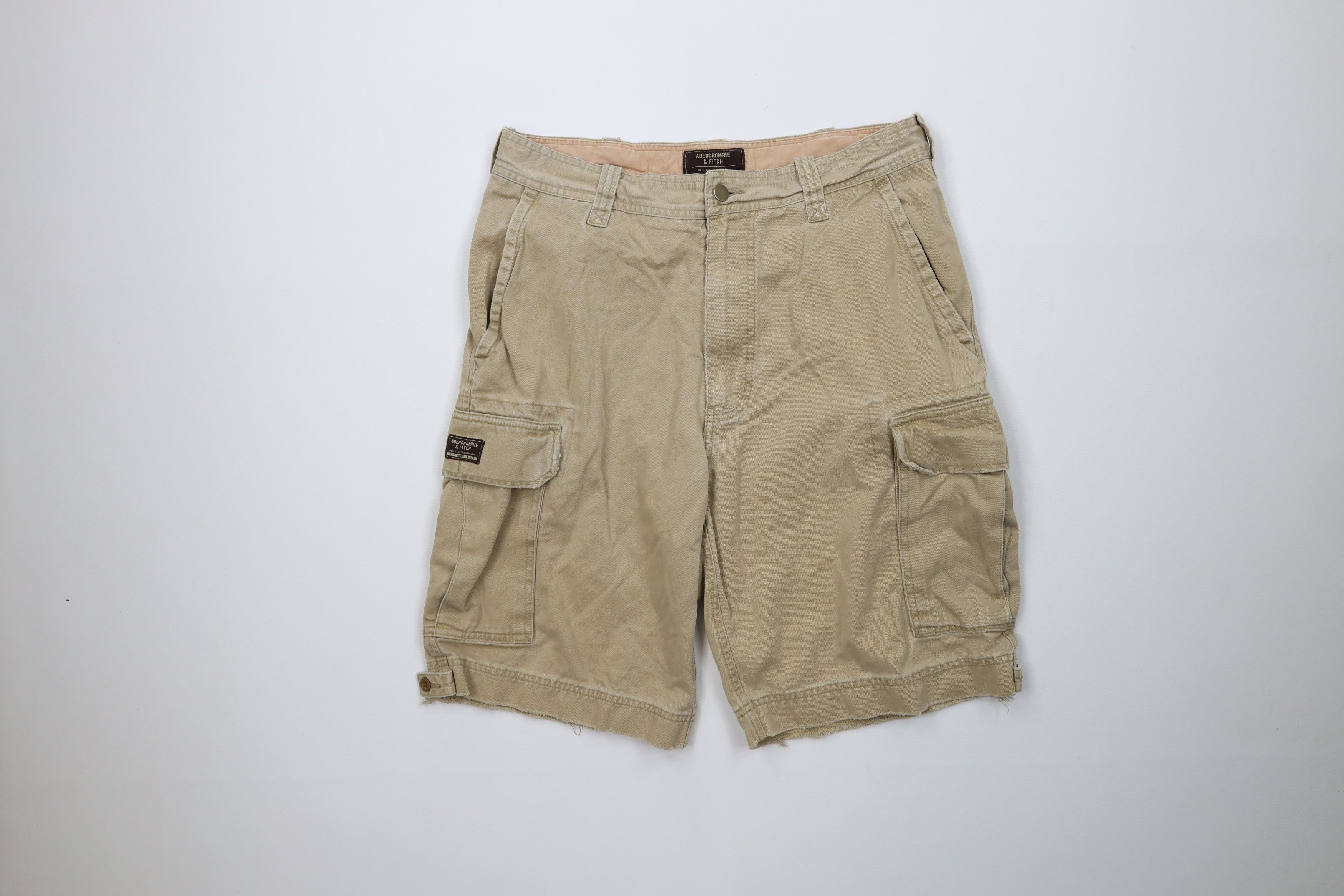 Abercrombie & Fitch Vintage Abercrombie & Fitch Heavyweight Cargo Shorts Brown Size US 32 / EU 48 - 1 Thumbnail