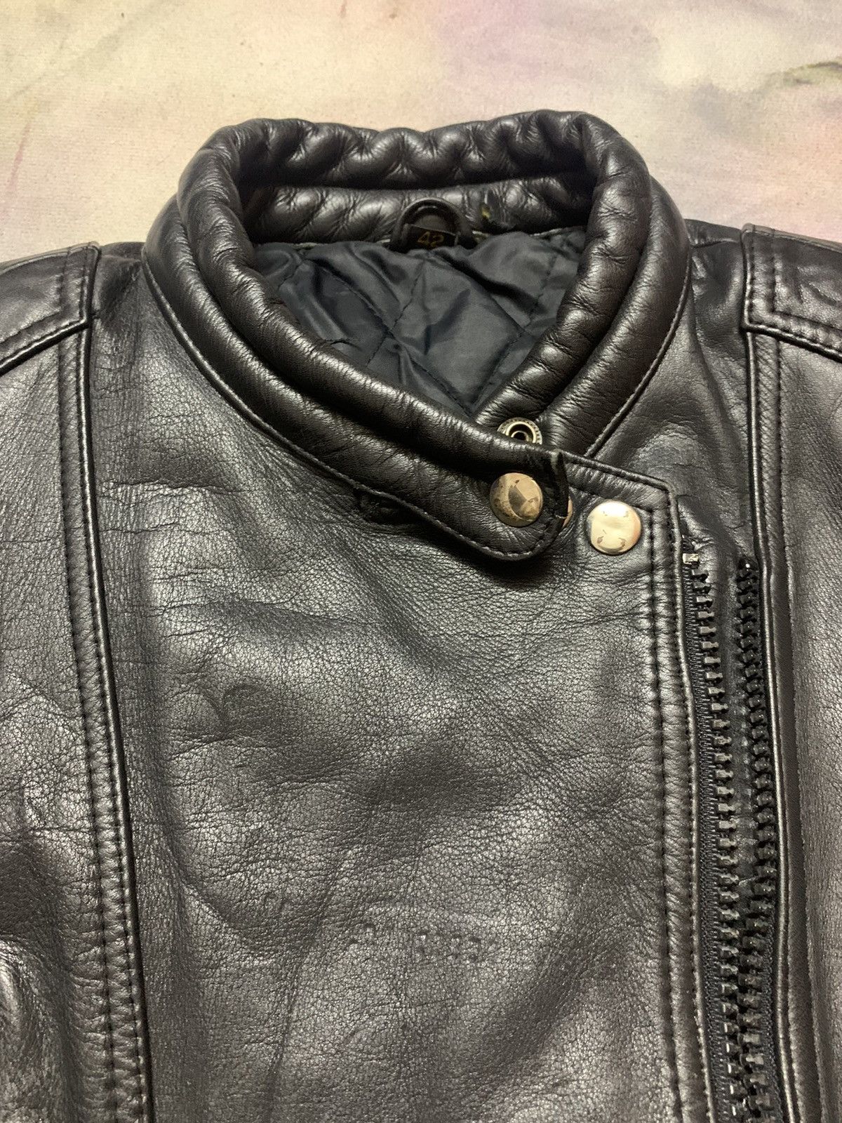 Vintage Biker Leather Cafe Racer Jacket Size US S / EU 44-46 / 1 - 9 Thumbnail