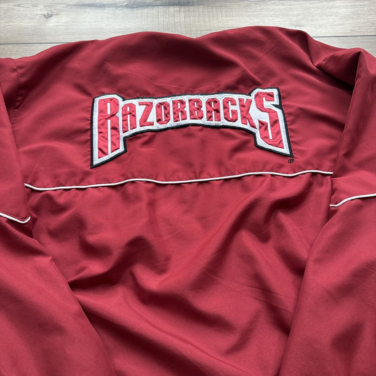 Other Vintage 90s Arkansas Razorbacks Red Windbreaker Pullover Size US XXL / EU 58 / 5 - 9 Thumbnail