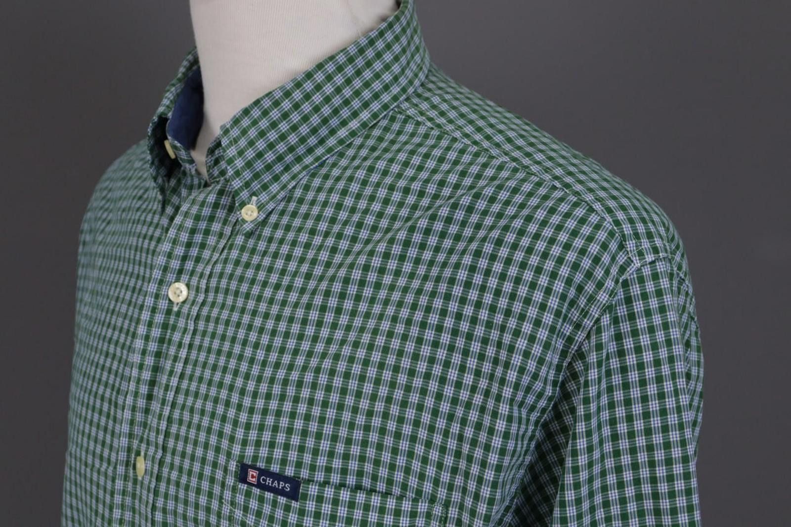 Chaps Men Chaps Easy Care Check Button Up Dress Shirt XL Size US XL / EU 56 / 4 - 10 Thumbnail