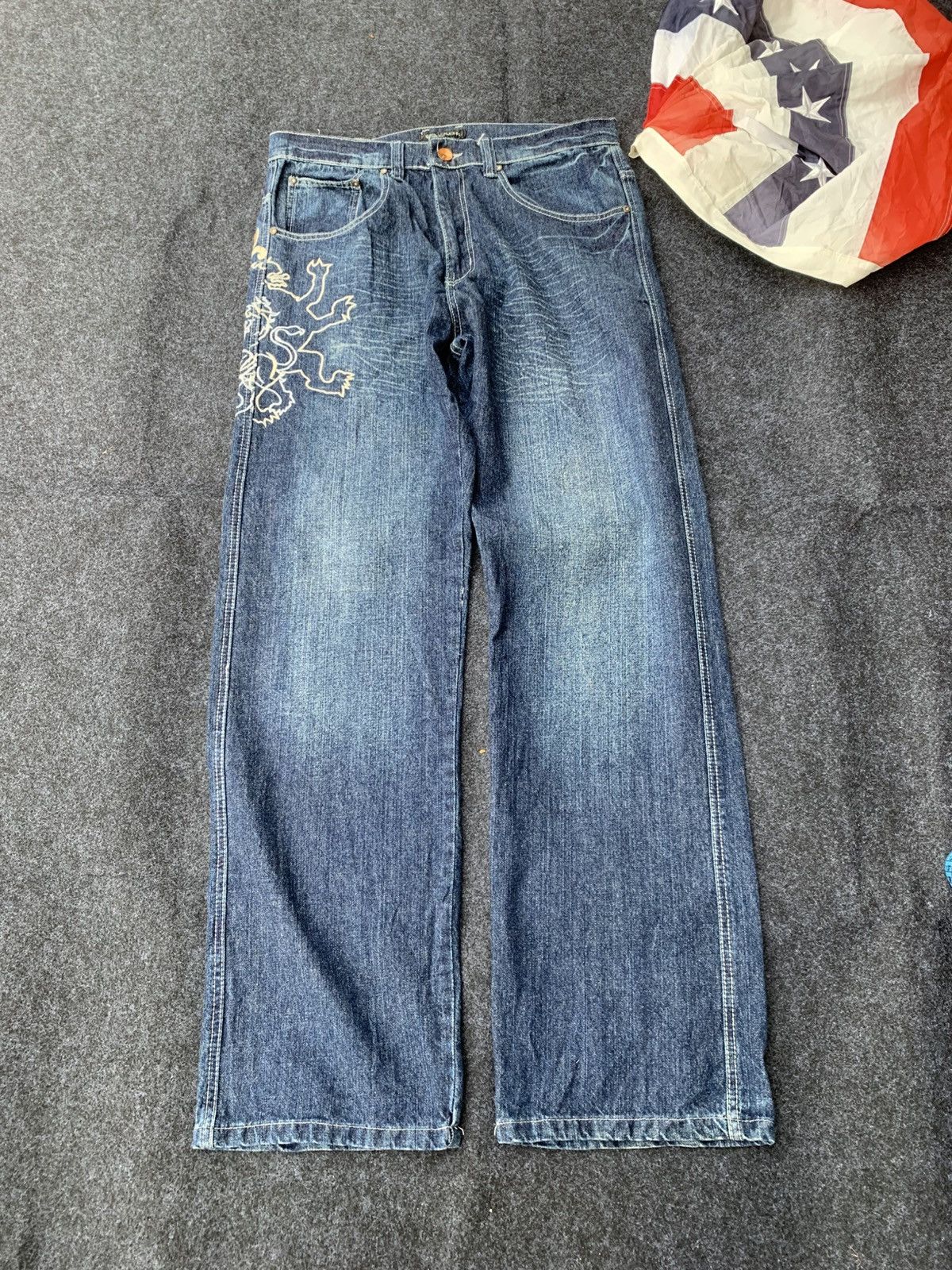 Sean John Baggy Sean John Embroidered Denim - hip-hop y2k style W34 Size US 34 / EU 50 - 2 Thumbnail