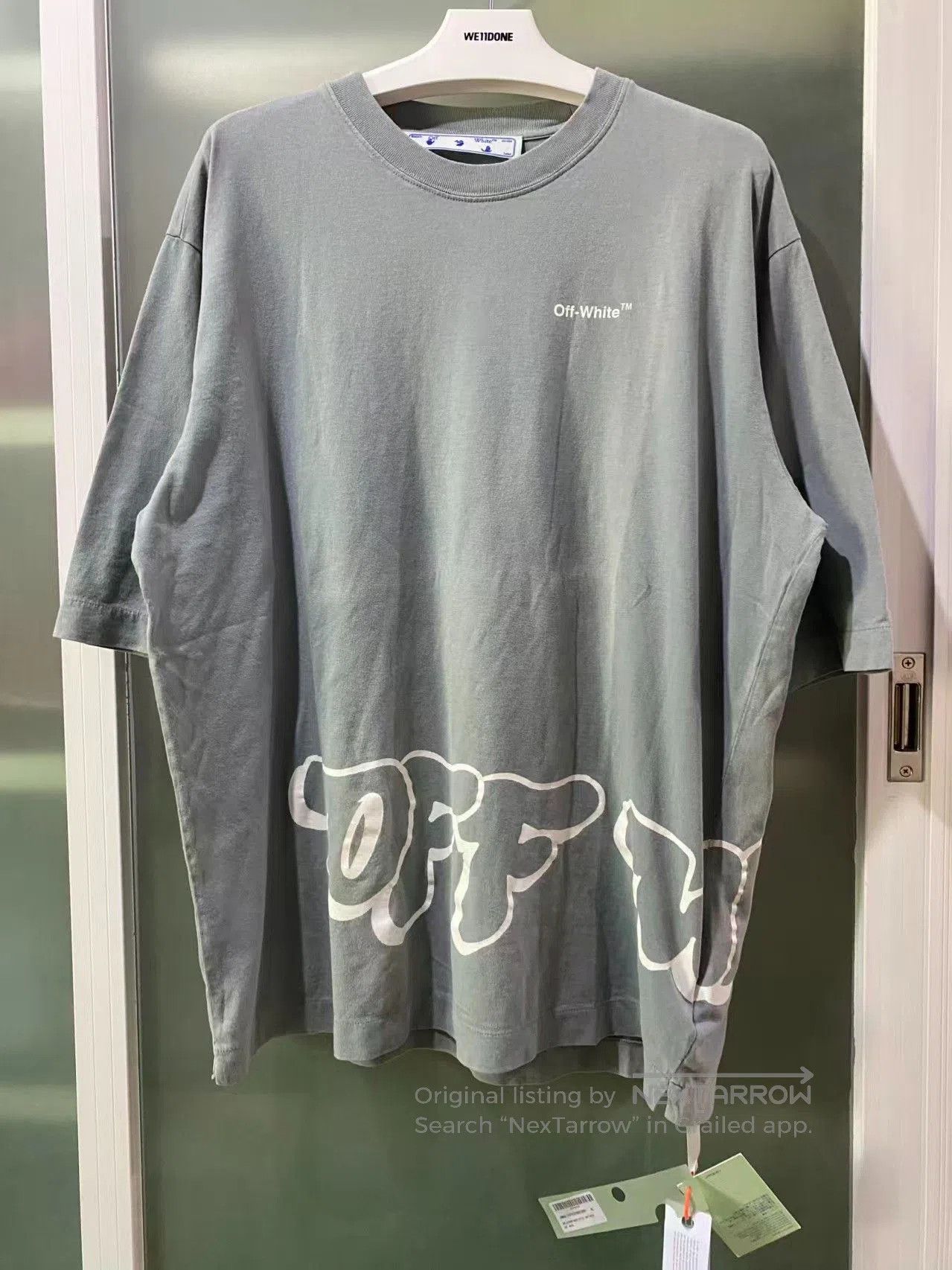 Off-White Off-White New Logo Distressed T-Shirt. Size US XL / EU 56 / 4 - 1 Thumbnail
