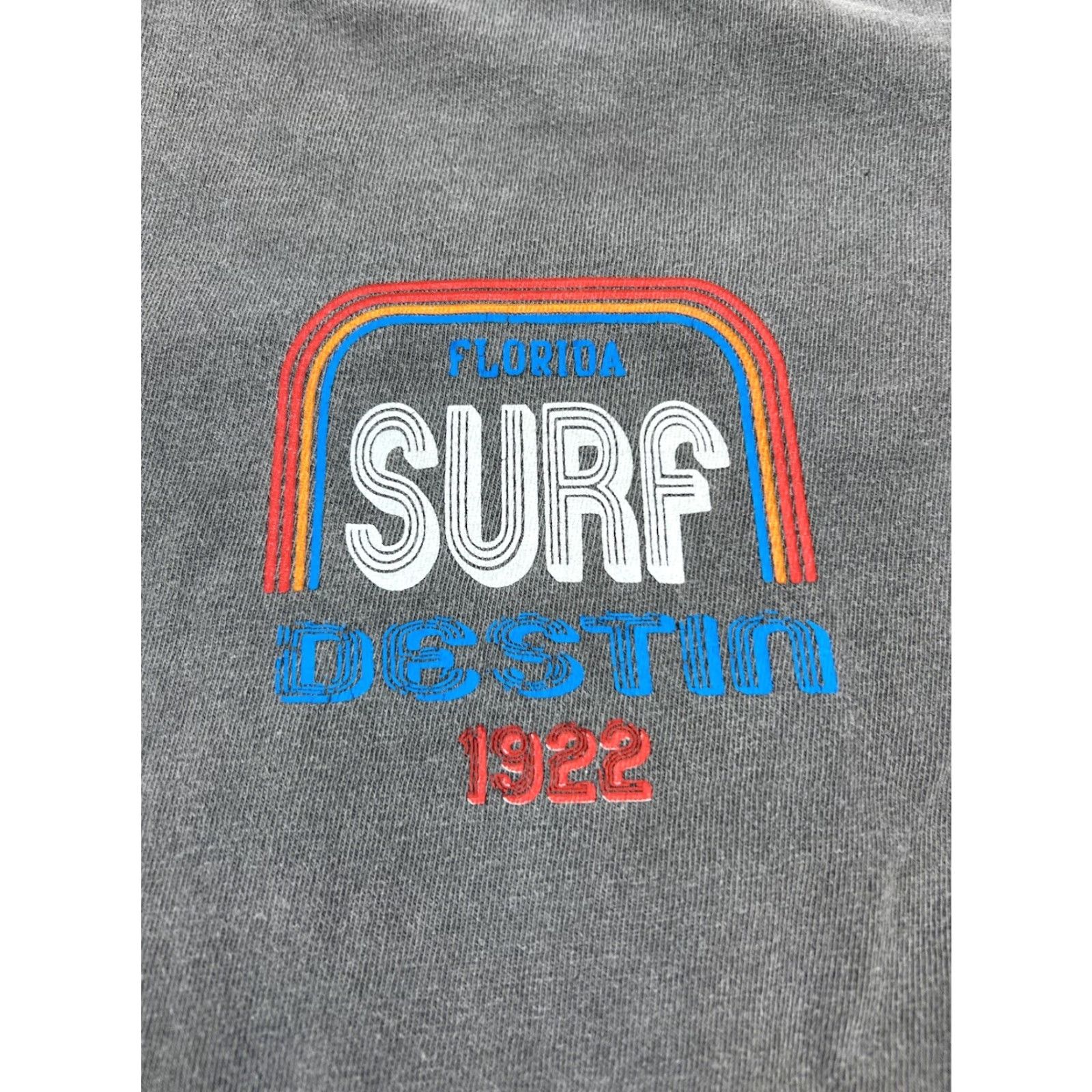 destin Alvin’s Island Collection T-Shirt Grey Small Unisex Adults Florida Destin 1922 Surf Pattern Solid Short Sleeve Grey S Size US S / EU 44-46 / 1 - 3 Thumbnail