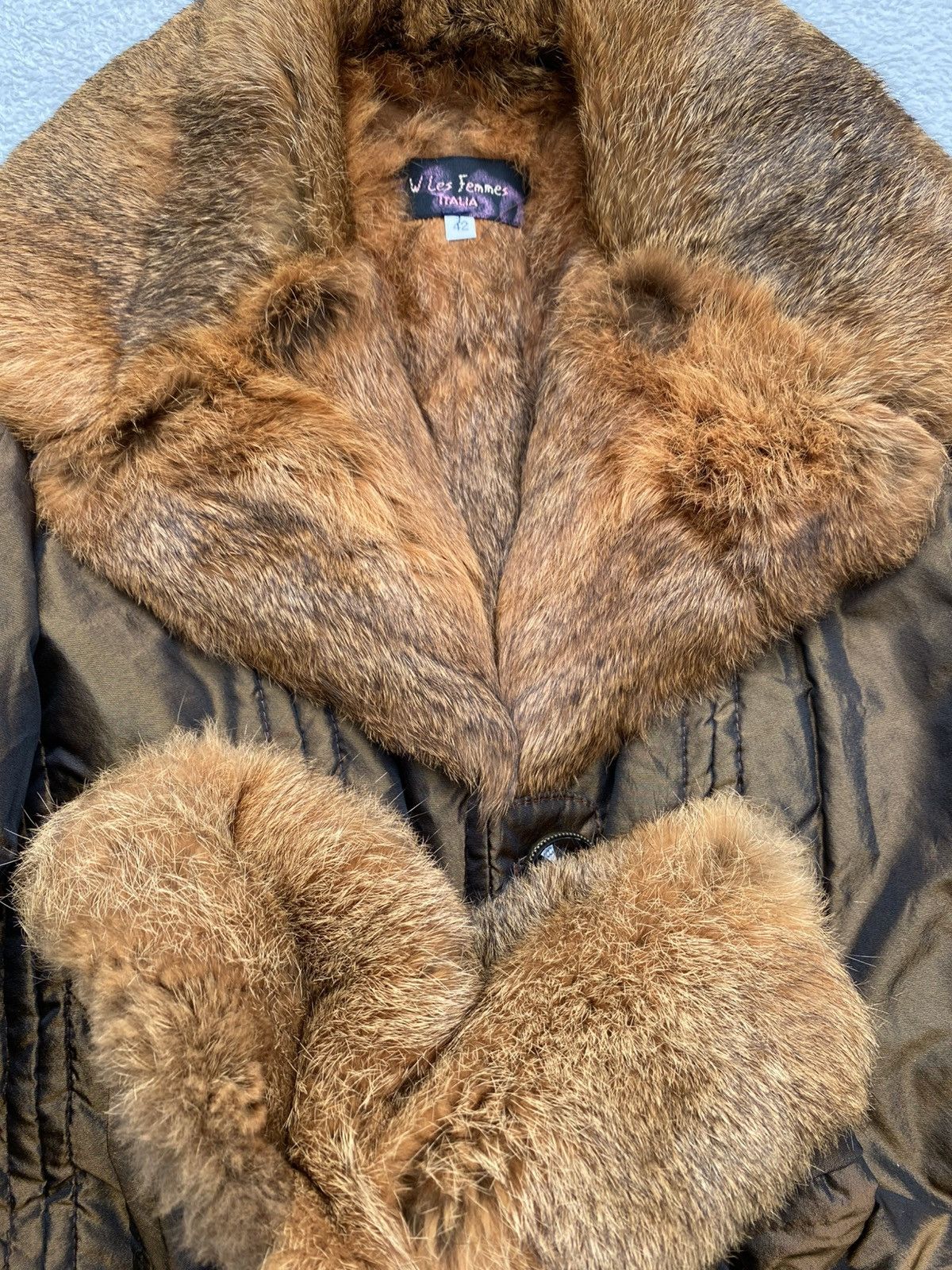 MR & MRS ITALY W Les Femme- Fur Aviator Jacket Size M / US 6-8 / IT 42-44 - 18 Thumbnail