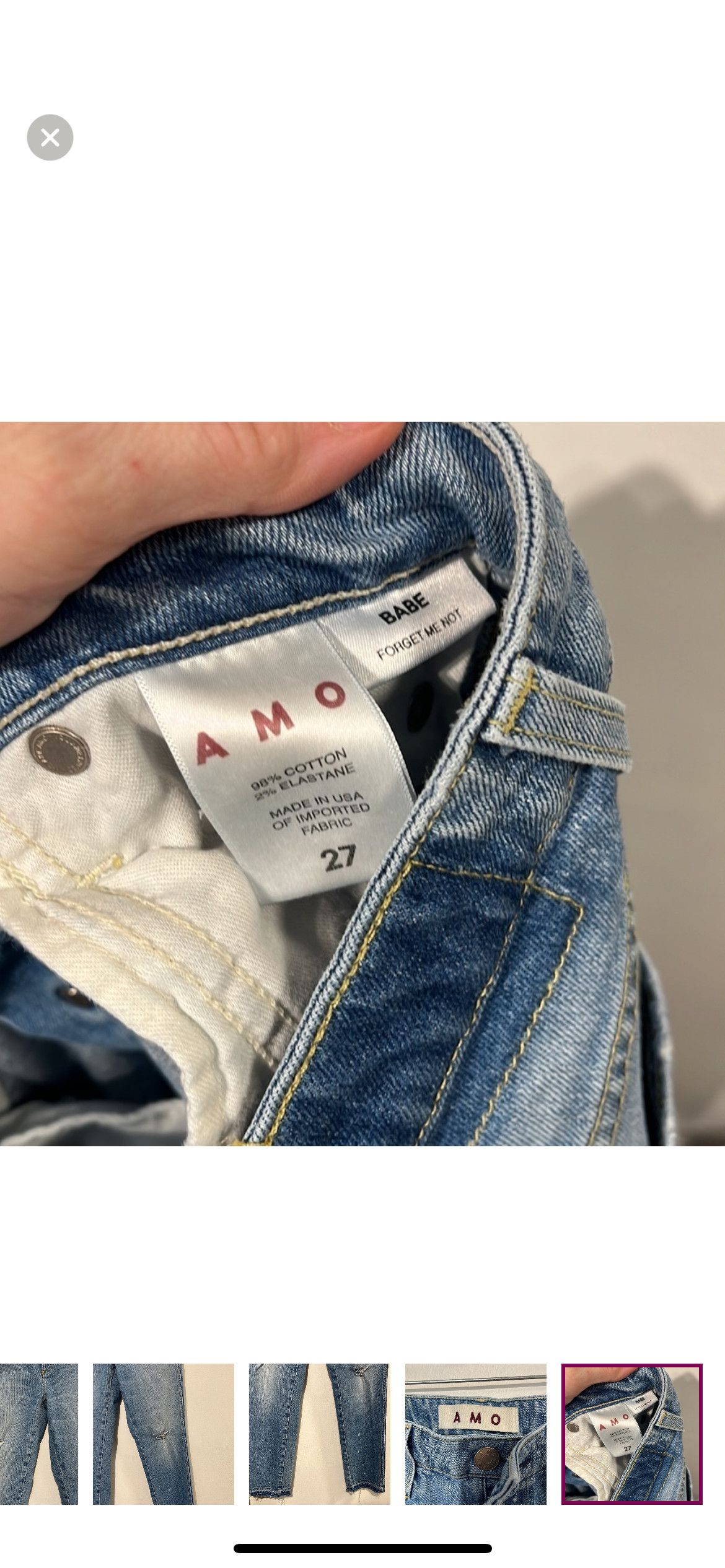 AMO Babe skinny ankle jeans Size 27" / US 4 / IT 40 - 14 Thumbnail
