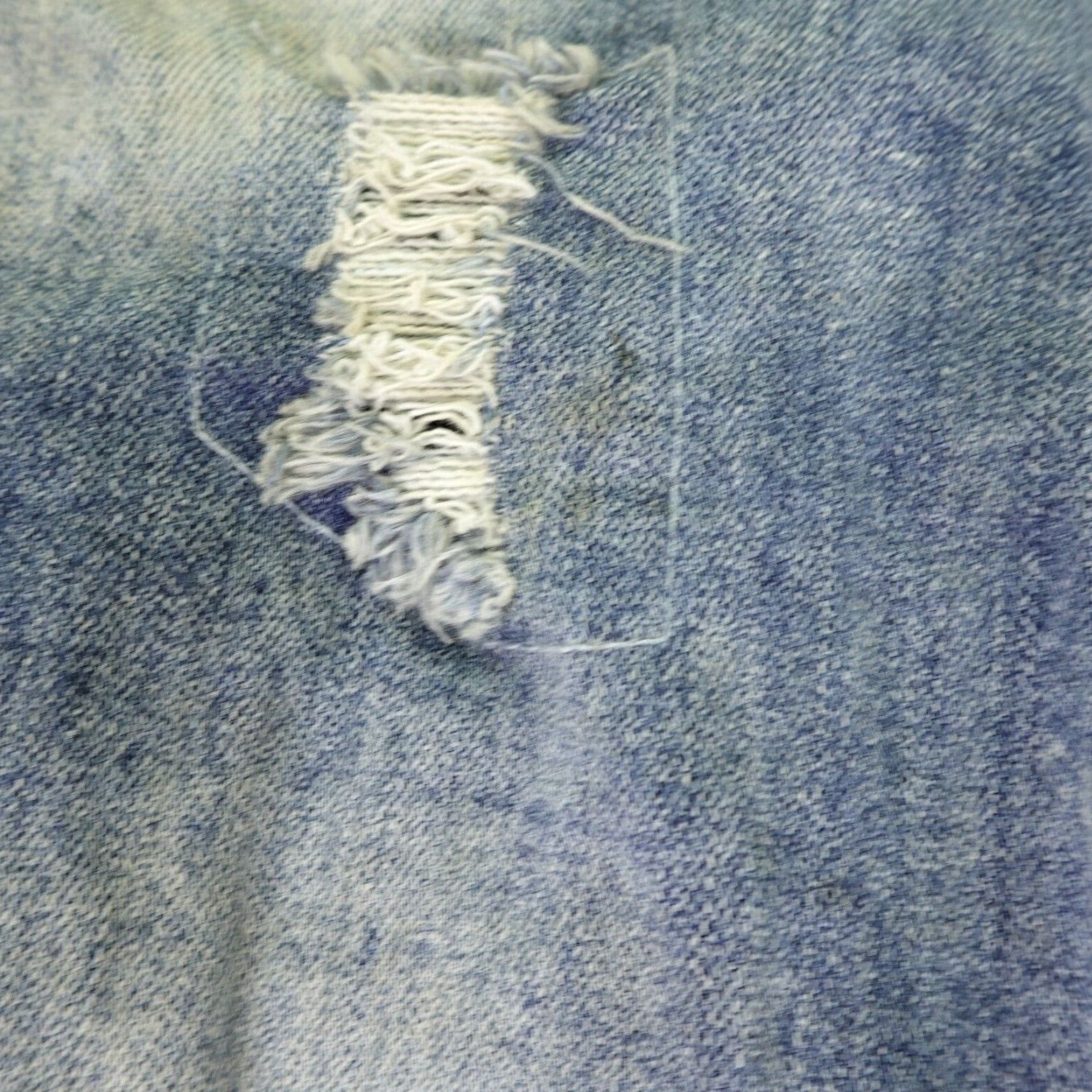 Denime VINTAGE Makobi Men's Jeans Straight Fit 32x30 Blue Denim Distressed Cotton Blend Mid 2010s Mens Size US 33 - 4 Thumbnail