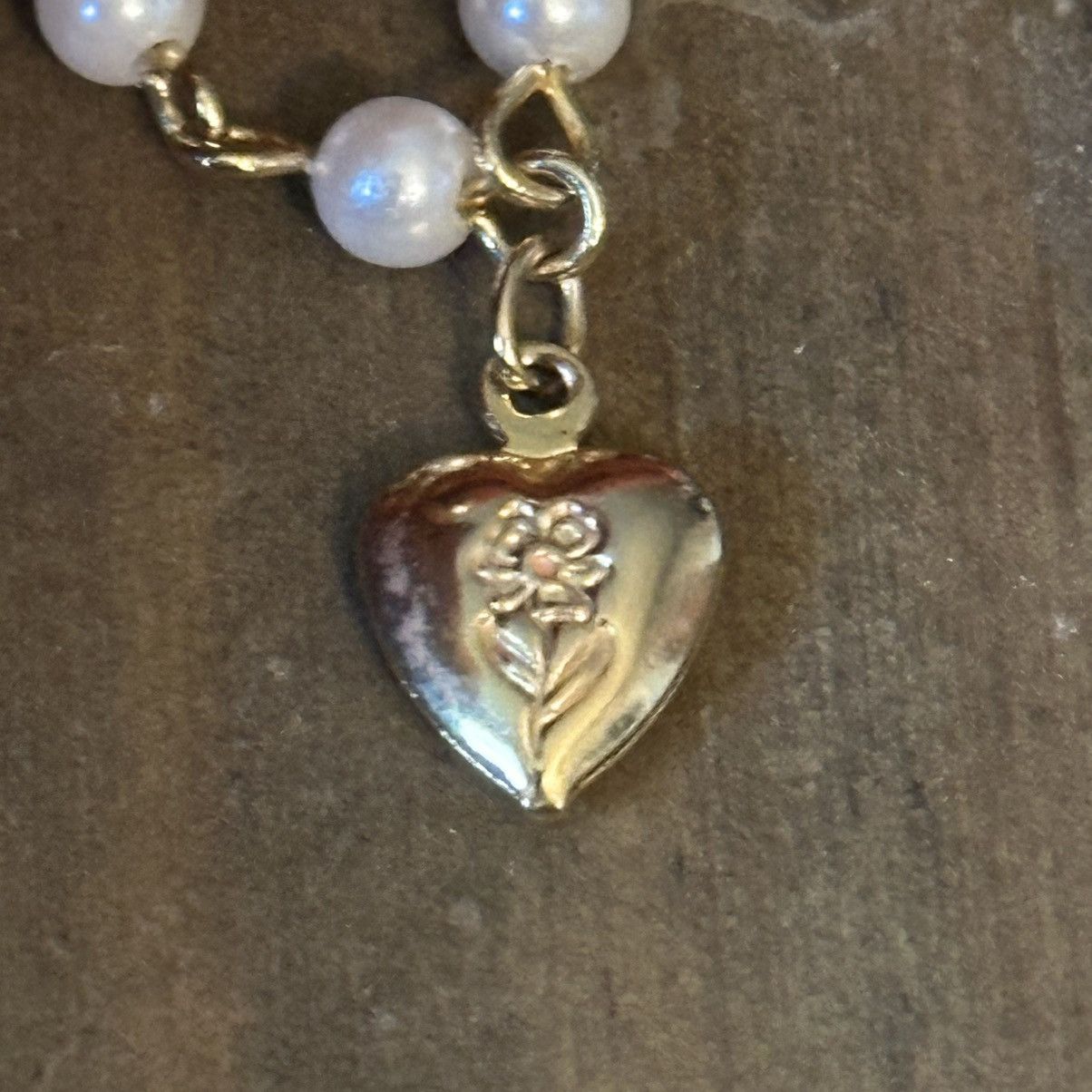 Vintage Vintage Claire’s pearl chain heart charm bracelet Size ONE SIZE - 4 Thumbnail
