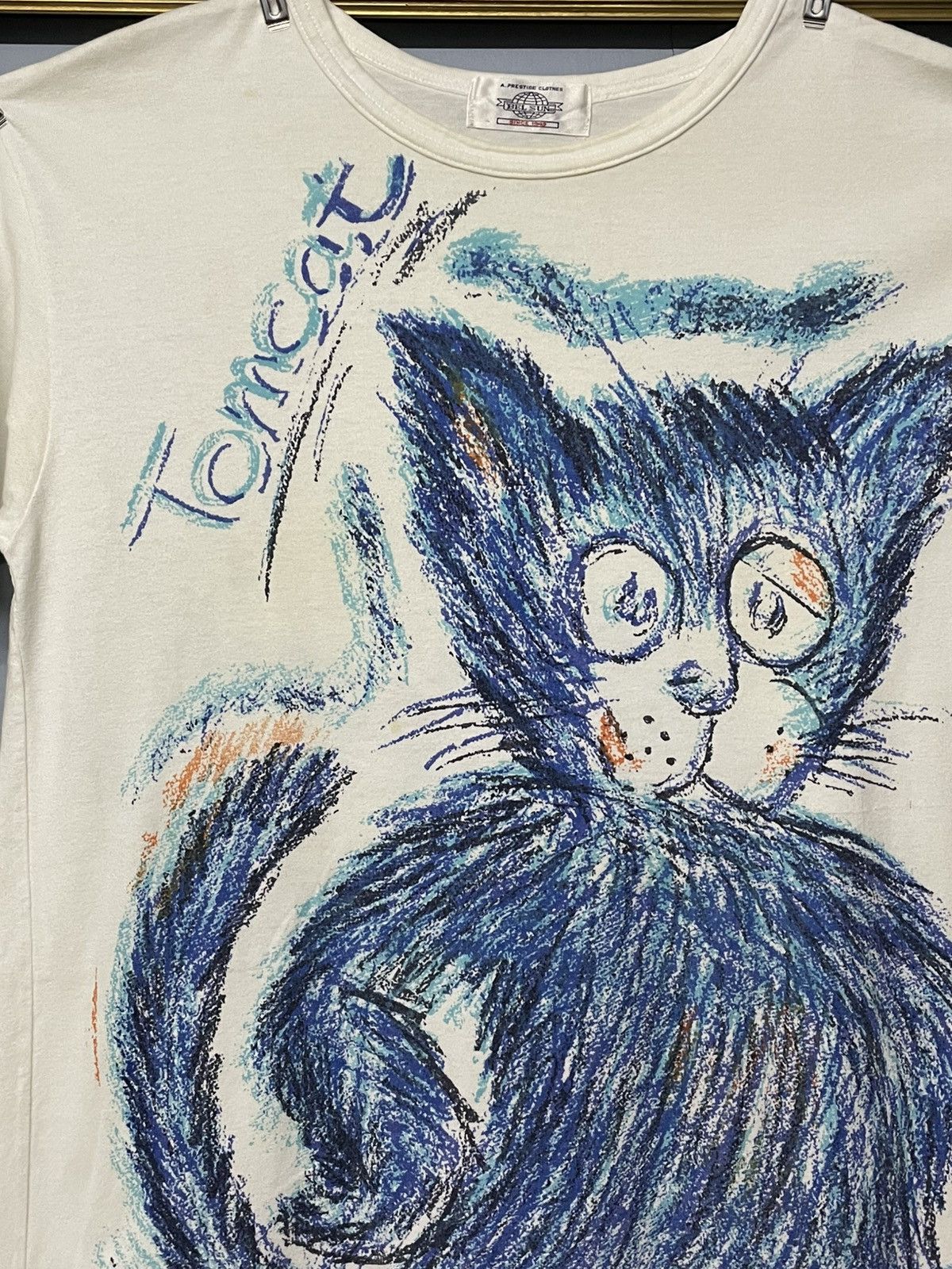 Designer × Vintage Vitage 1990s Designer Tom Cat Arwork Summer Fullprint Tee Size US M / EU 48-50 / 2 - 3 Thumbnail