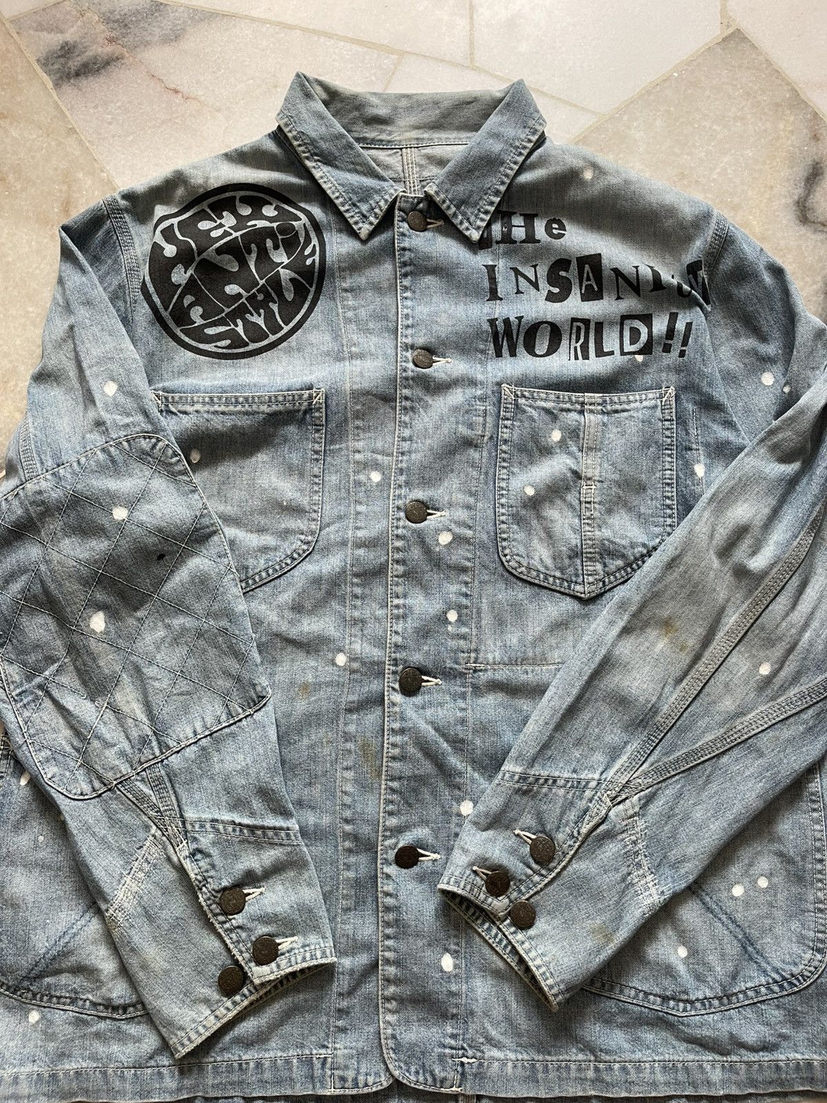 If Six Was Nine Hex antistyle Chore Distressed boro Jacket Size US L / EU 52-54 / 3 - 13 Thumbnail
