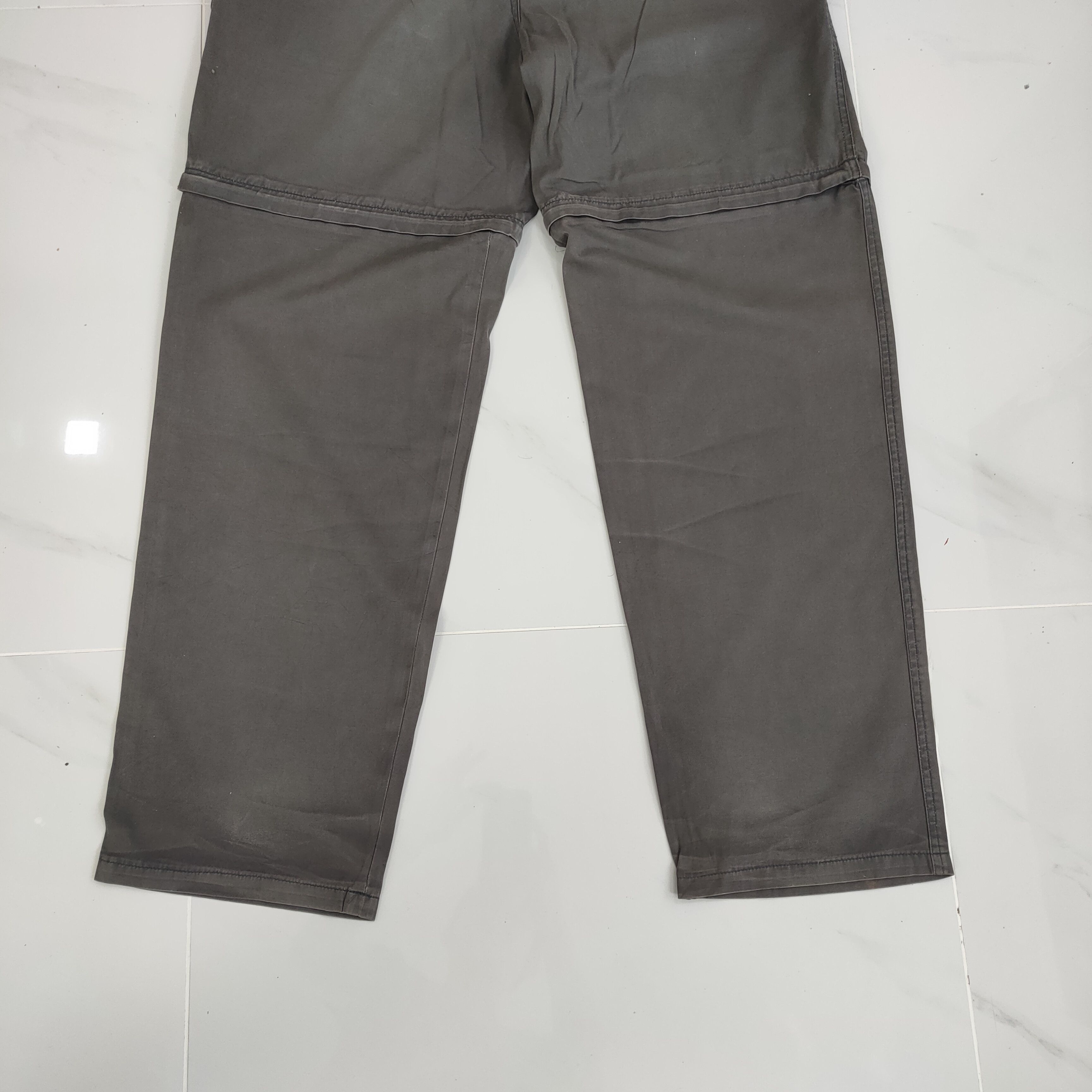 Japanese Brand BRIDGE GREY BUCKLE BAGGY PANTS Size US 34 / EU 50 - 10 Thumbnail