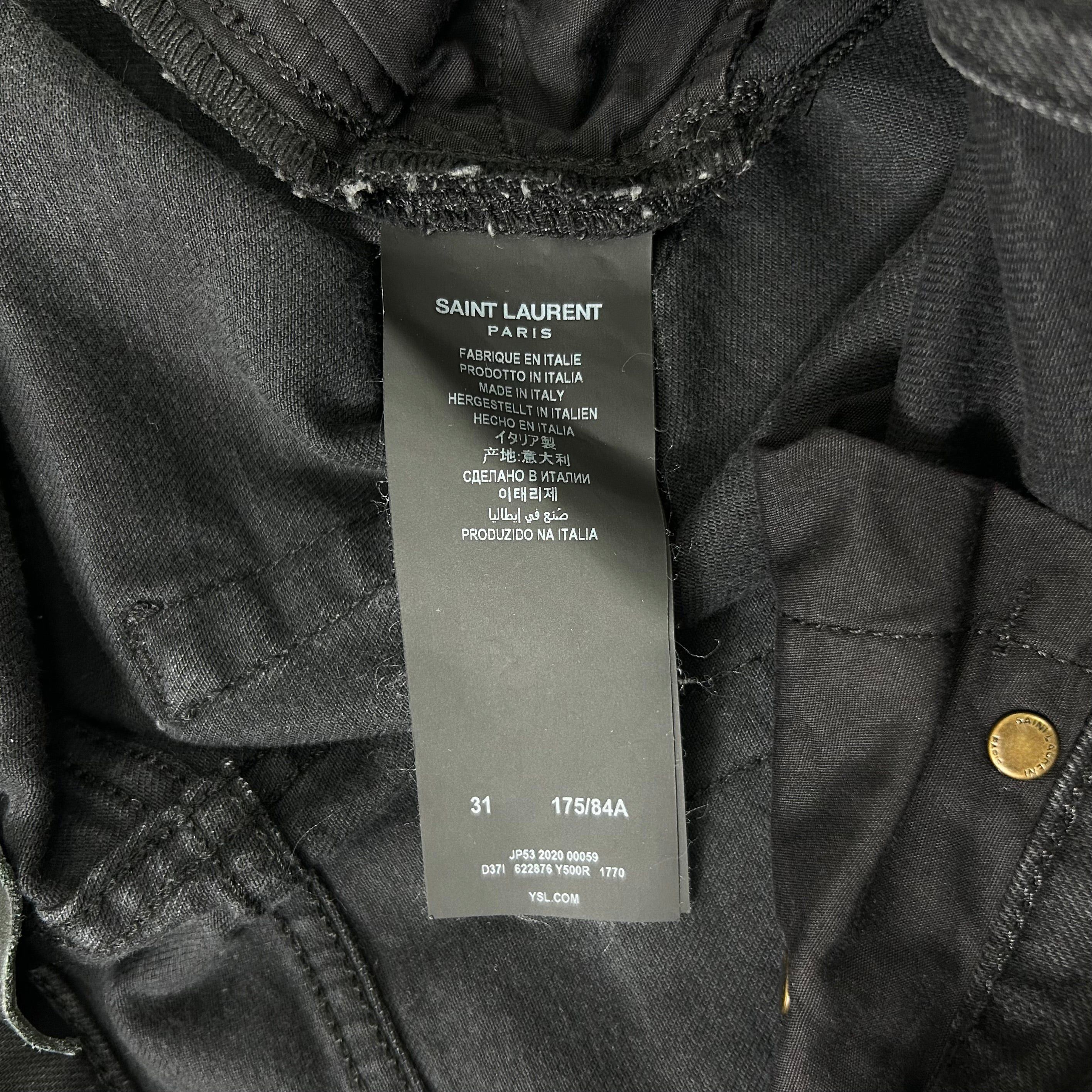 Saint Laurent Paris Saint Laurent D24 2016 Hedi Slimane Skinny Black Jeans Size US 31 - 9 Thumbnail