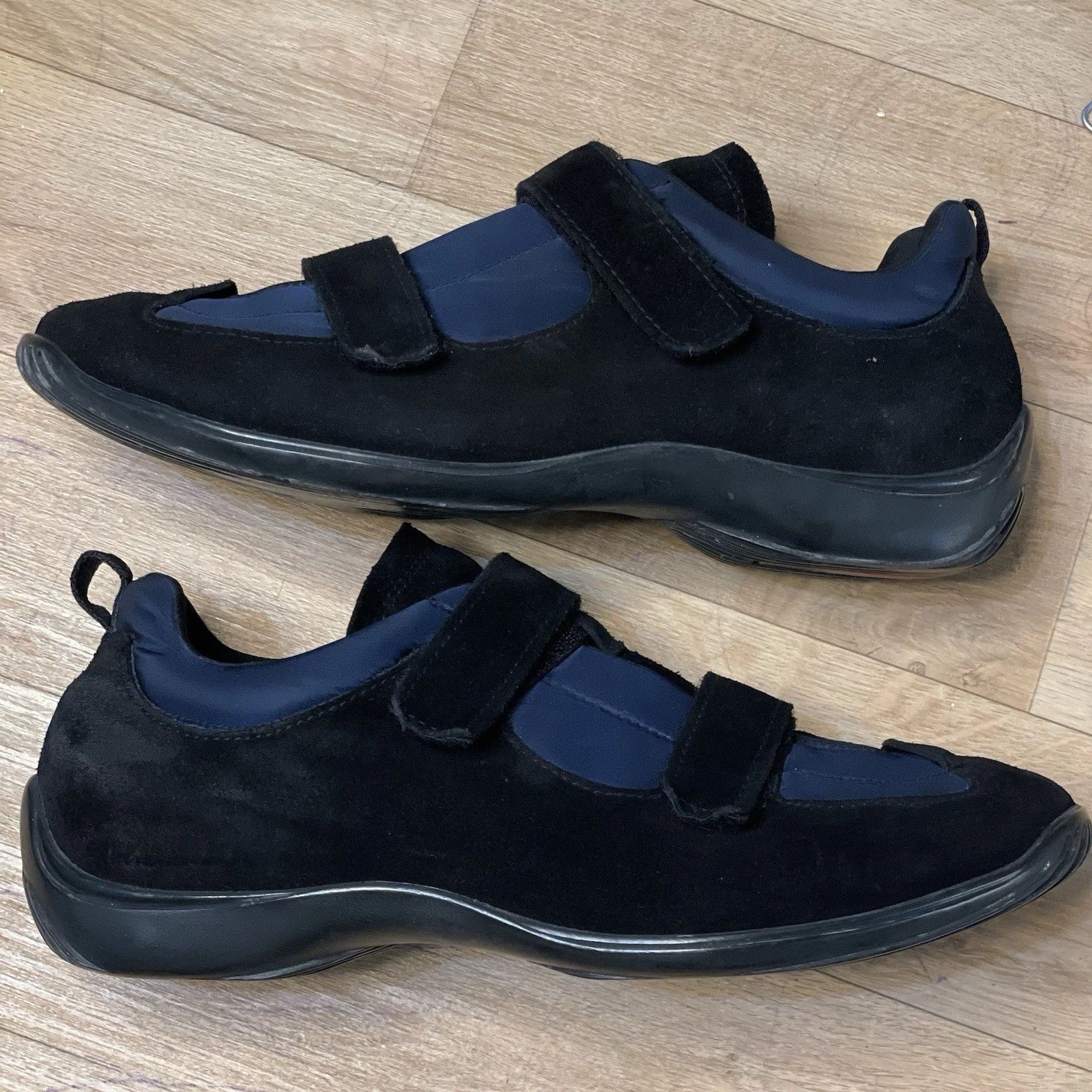 Prada Prada America’s Cup Luna Rossa Sneakers Black Blue Suede Size US 10.5 / EU 43-44 - 4 Thumbnail