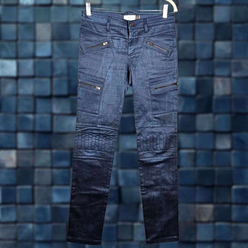 ROA Troa New York Cigarette Mid Rise Electric skinny moto jeans Size 27 Size 27" / US 4 / IT 40 - 1 Thumbnail