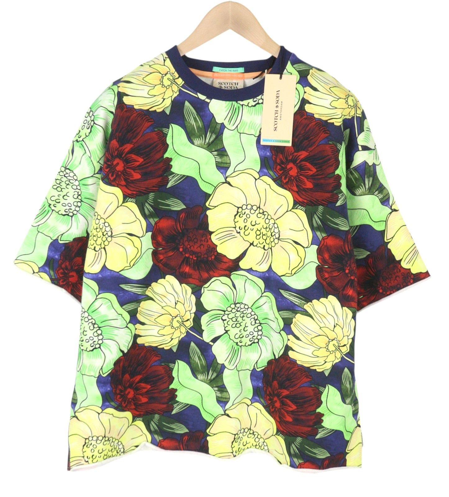 Scotch & Soda 2XL Colourful Floral Crew Thick T-Shirt 89105 Size US XXL / EU 58 / 5 - 3 Thumbnail
