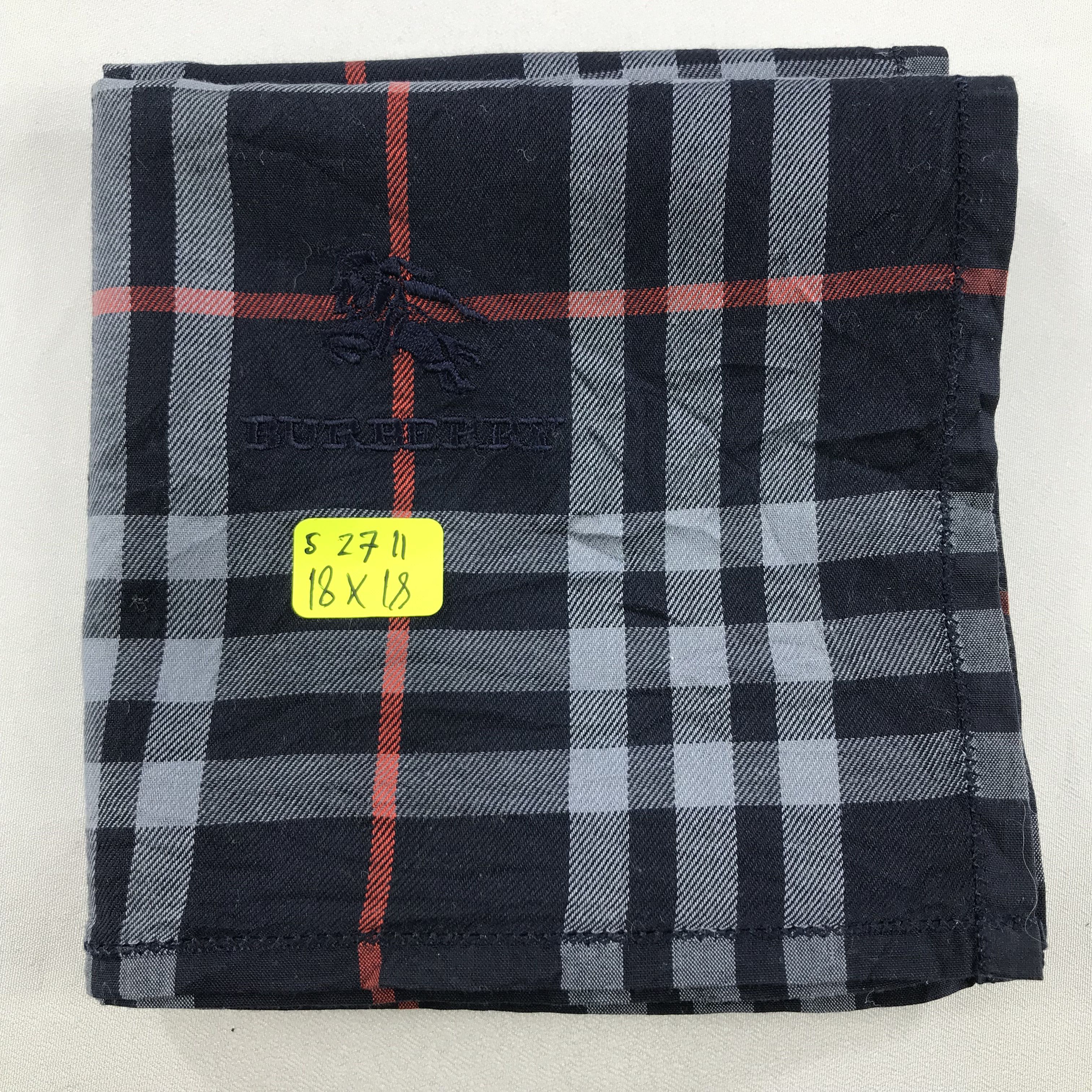 Burberry × Vintage Burberry Bandana / Handkerchief / Neckerchief - S2711 Size ONE SIZE - 5 Thumbnail