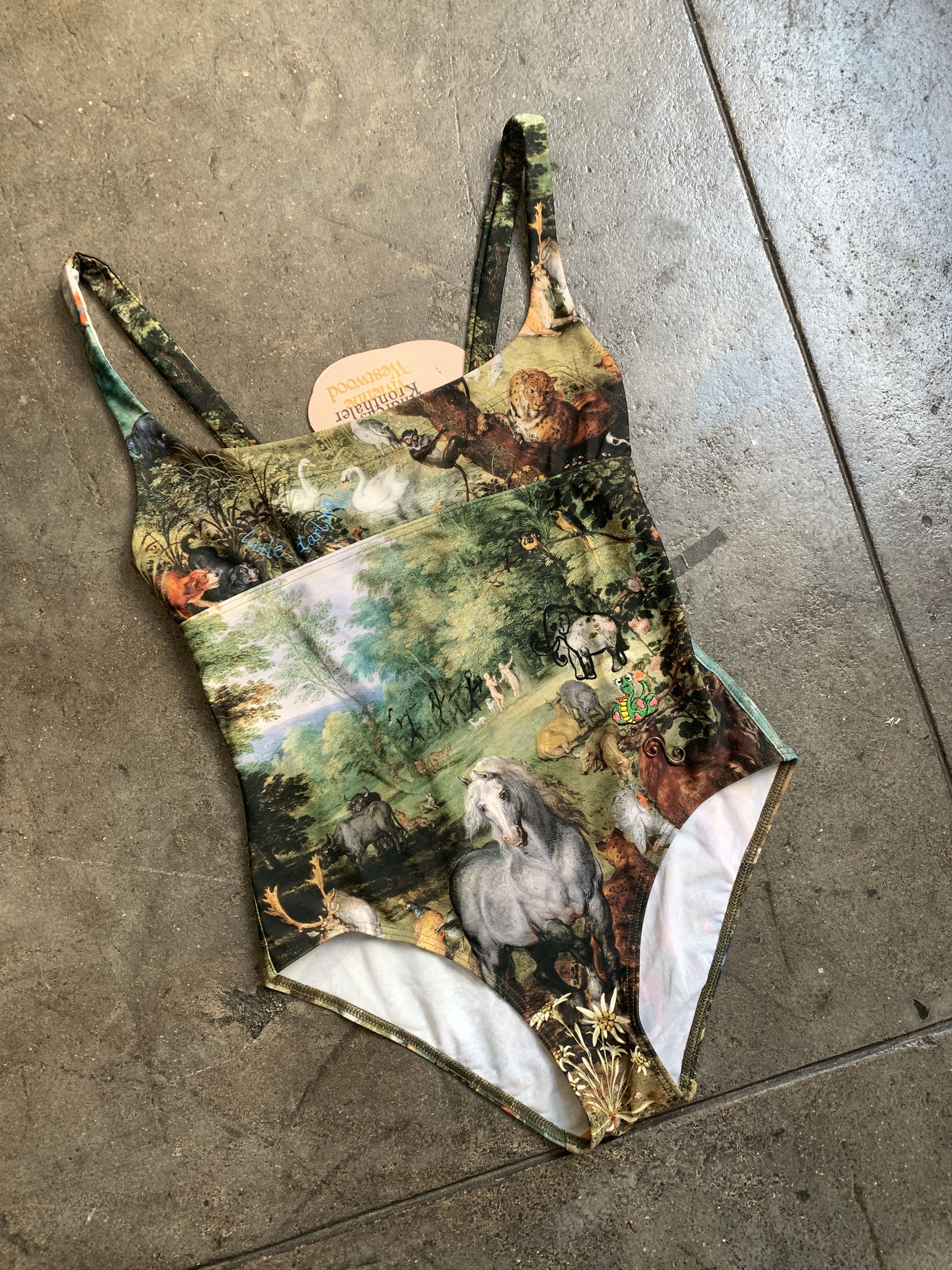 Vivienne Westwood NWT 530$ Andreas Kronthaler painting 1 piece Swim Suit Size ONE SIZE - 11 Thumbnail