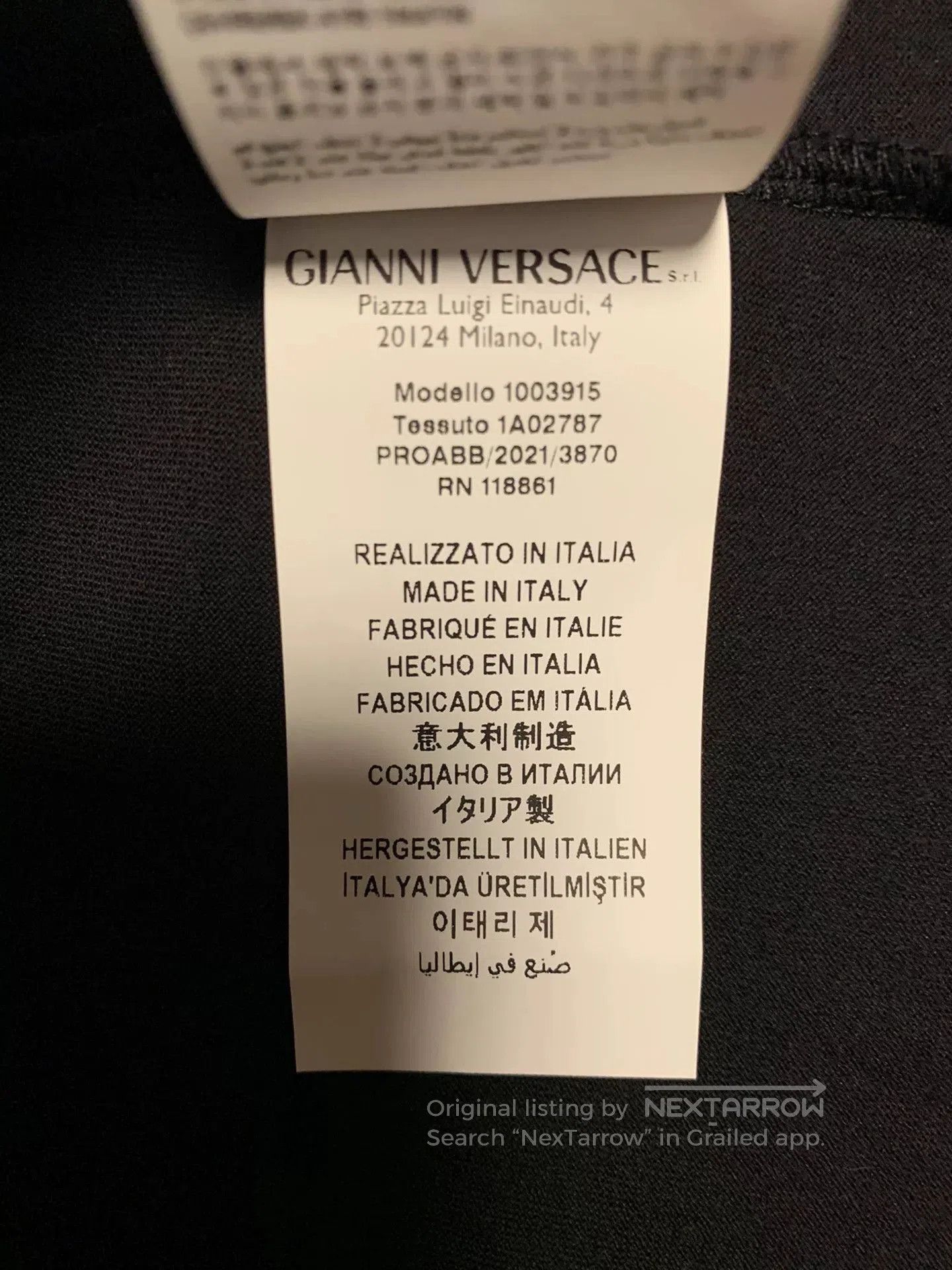 Versace Versace Men's Embroidered Logo T. Size US L / EU 52-54 / 3 - 6 Thumbnail