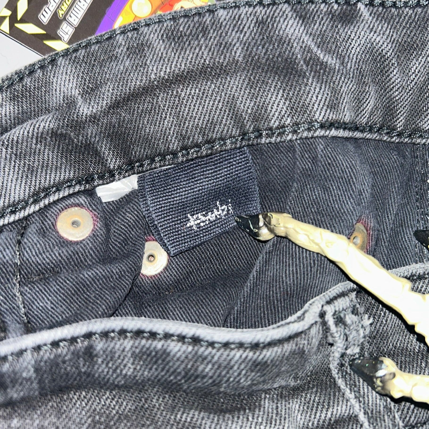 Ksubi Ksubi Jeans KM82 Stretch Faded Black button Fly Distressed Size US 34 / EU 50 - 4 Thumbnail