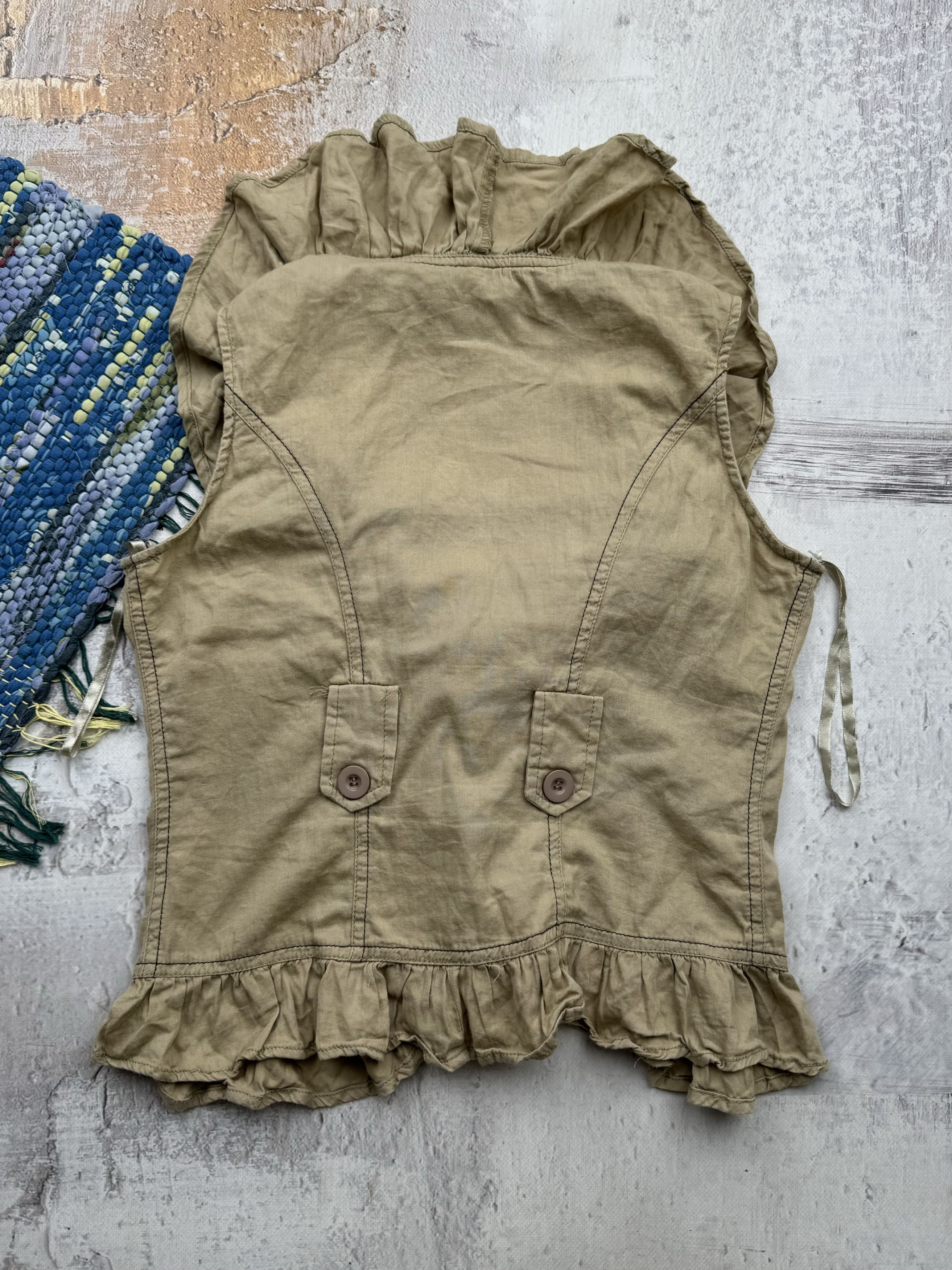 Japanese Brand Vintage Vest Blouse A503D15(104) Size M / US 6-8 / IT 42-44 - 5 Thumbnail