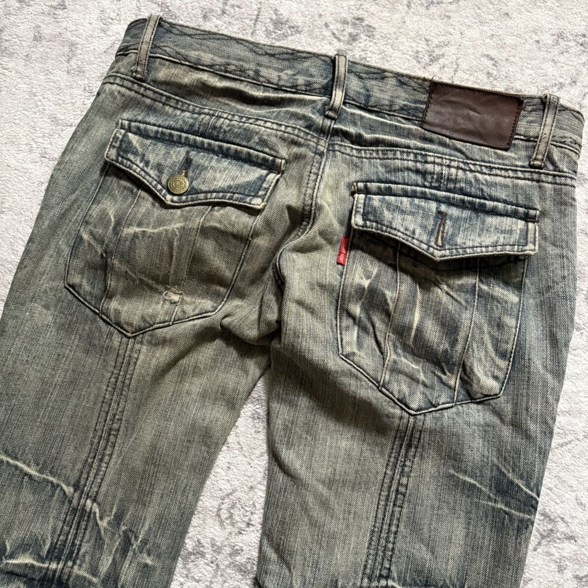 Tornado Mart Tornado Mart Buttoned Studded Flared Denim Jeans Blue | S Size US 30 / EU 46 - 11 Thumbnail
