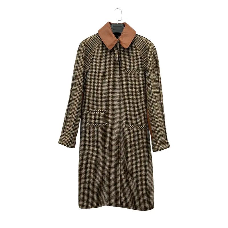Loewe Loewe Brown Checkered Men's Trench Coat 0089 Size US M / EU 48-50 / 2 - 1 Thumbnail