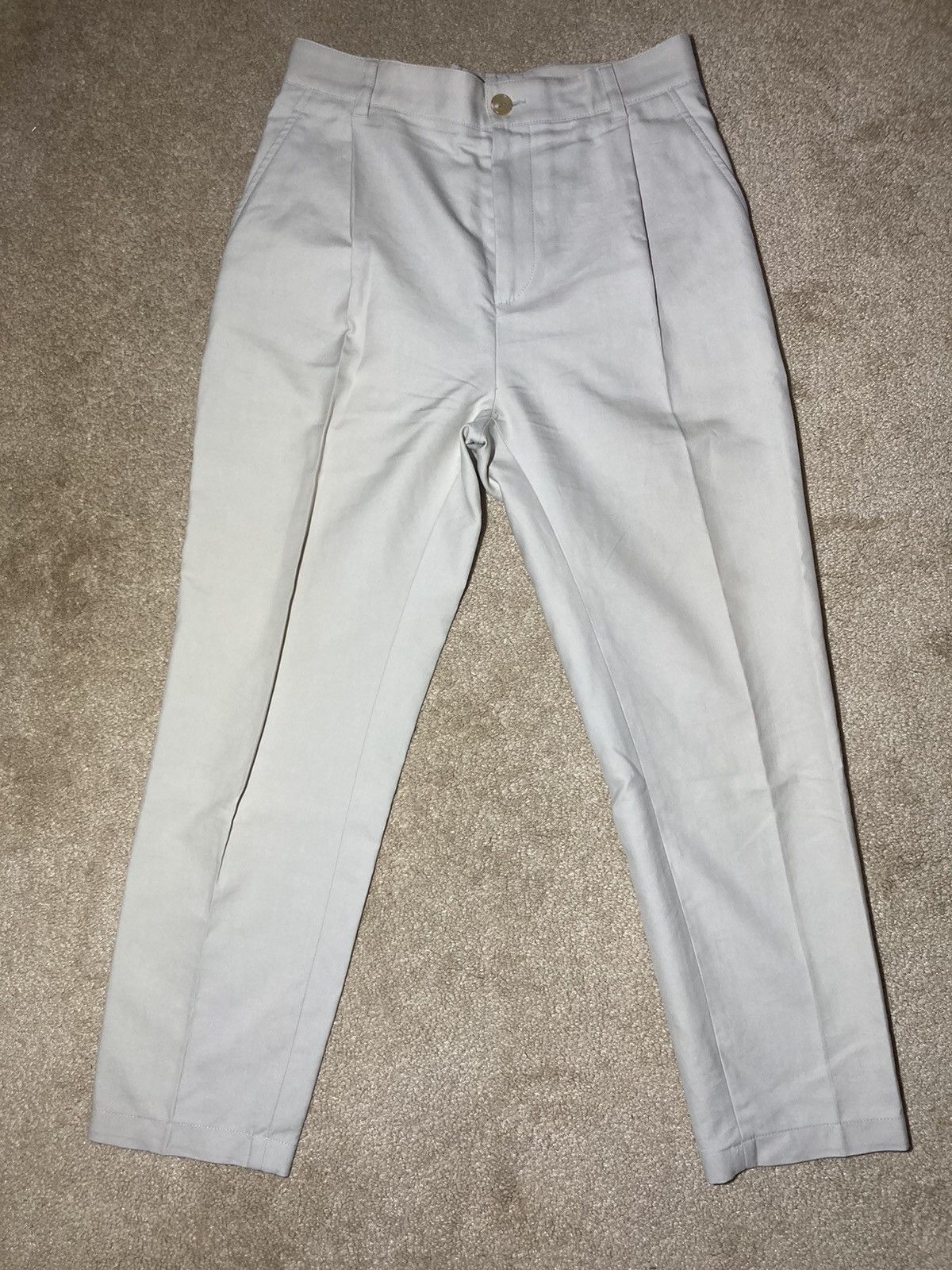 Dior SS20 Dior Homme Beige Pleated Slacks Pants Chino 2020 Kim J Size US 28 / EU 44 - 2 Thumbnail