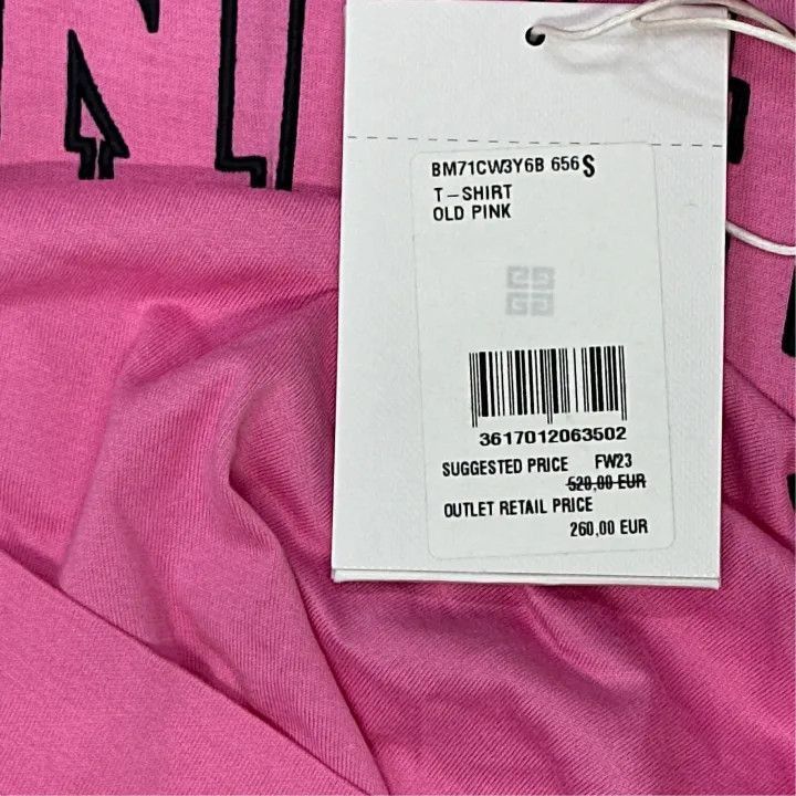 Givenchy Givenchy Givenchy Pink Embroidered Short Sleeve TShirt -25 Size US S / EU 44-46 / 1 - 4 Thumbnail