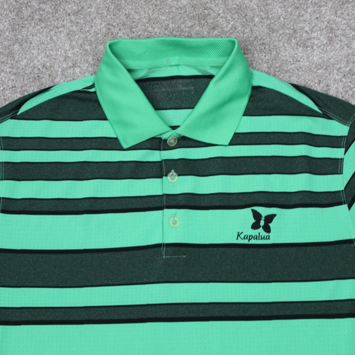 Nike Nike Golf Tour Performance Polo Shirt Mens Medium Green 100% Polyester S/S Pullover Logo Cap Kapalua Size US M / EU 48-50 / 2 - 6 Thumbnail