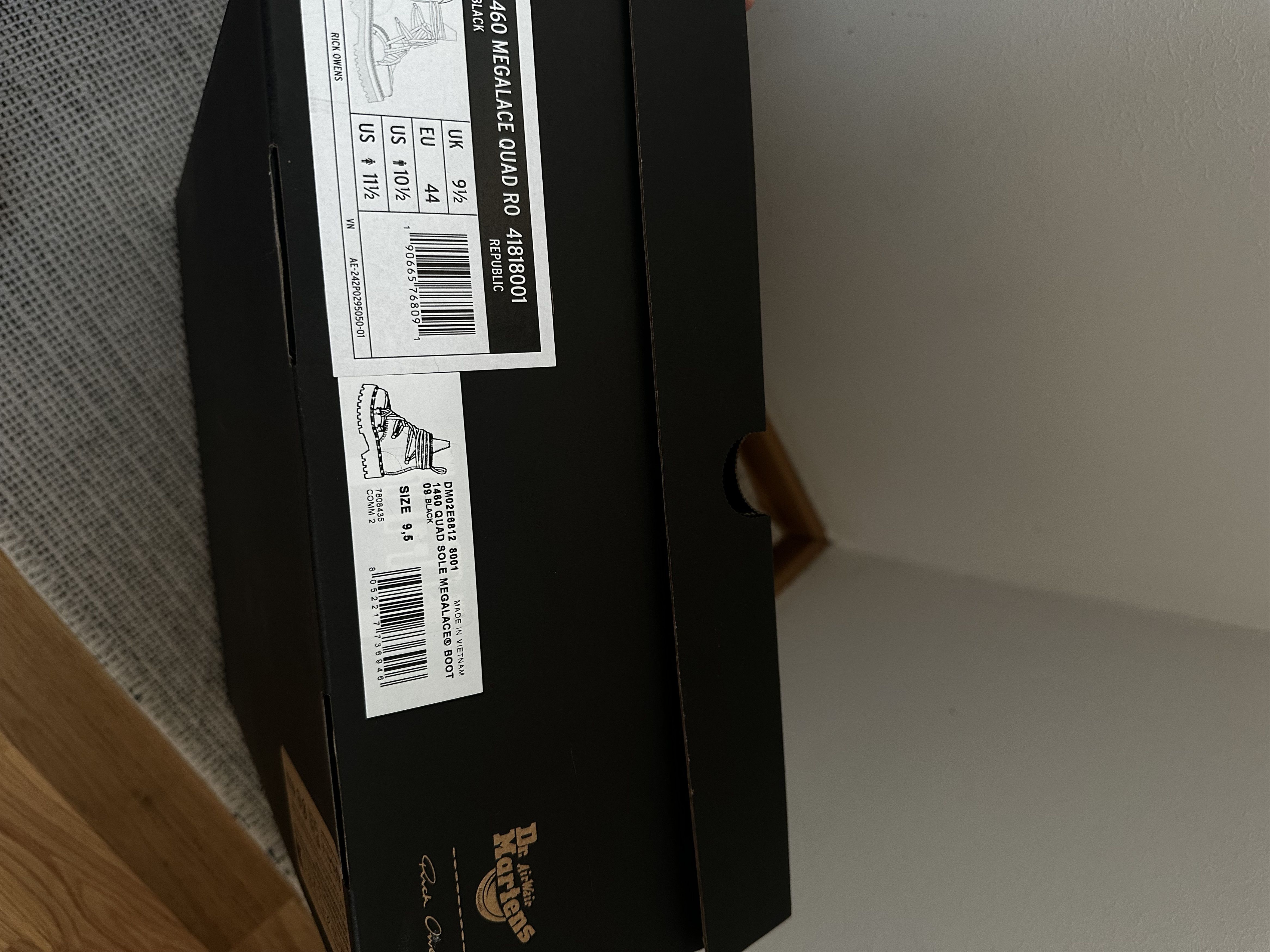Dr. Martens × Rick Owens Rick Owens x Dr. Martens Megalace Quad RO Boots EU 44 Size US 11 / EU 44 - 10 Thumbnail