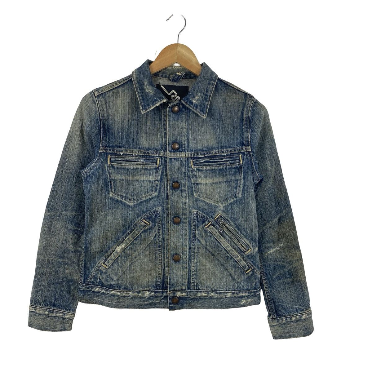 Vintage Vintage JAPANESE DENIM JACKET Cropped Trucker Style Size US XS / EU 42 / 0 - 5 Thumbnail