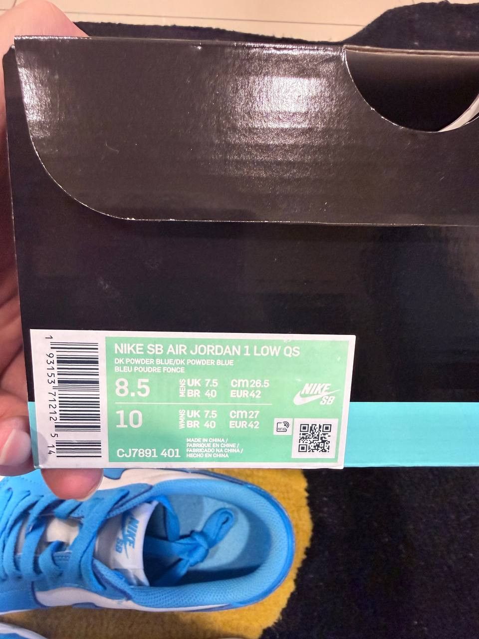 Nike Jordan 1 Low SB UNC (2019) CJ7891-401 Size US 8.5 / EU 41-42 - 9 Thumbnail