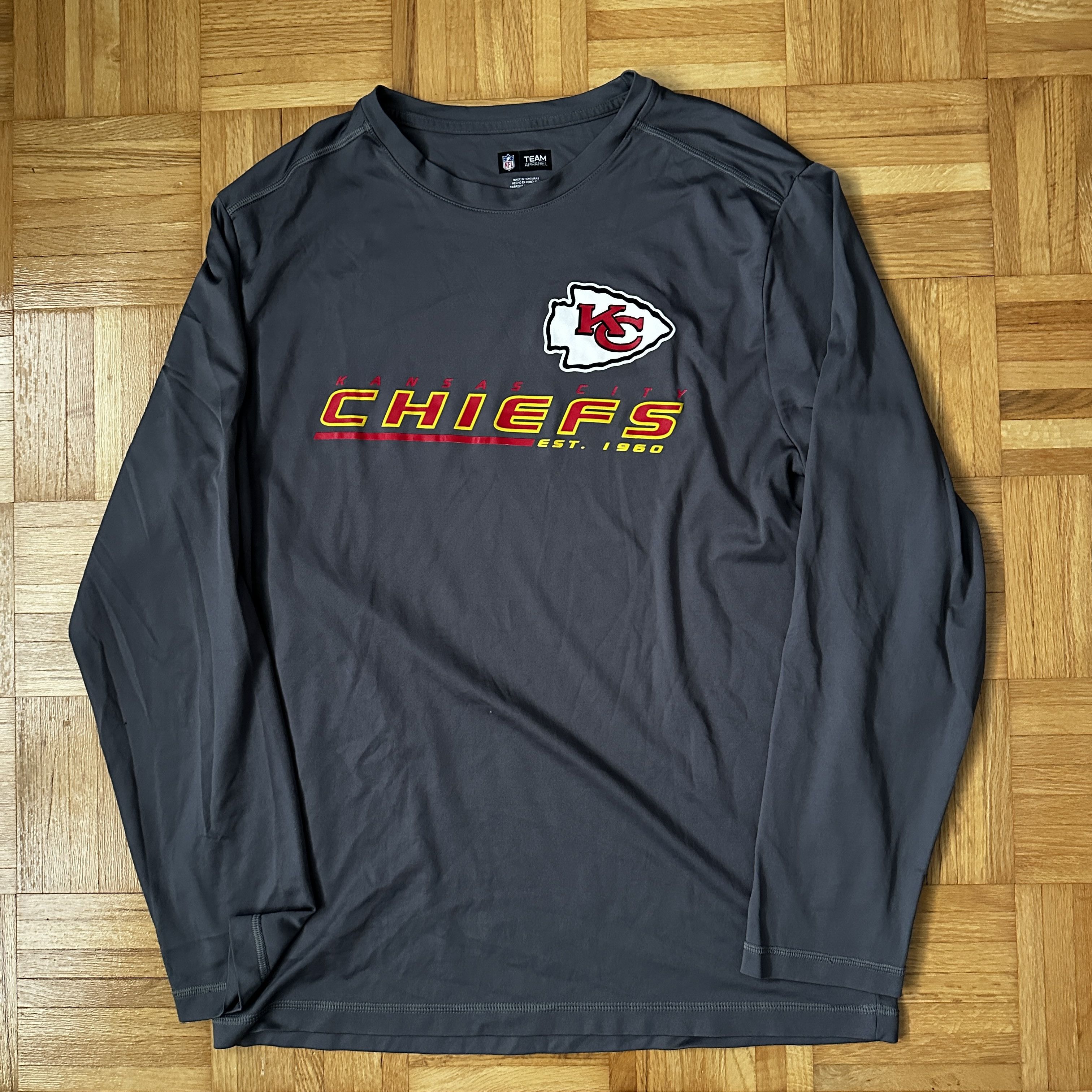 NFL Kansas City Chiefs Super Rival Long Sleeve Tee Gray Large Size US L / EU 52-54 / 3 - 1 Thumbnail