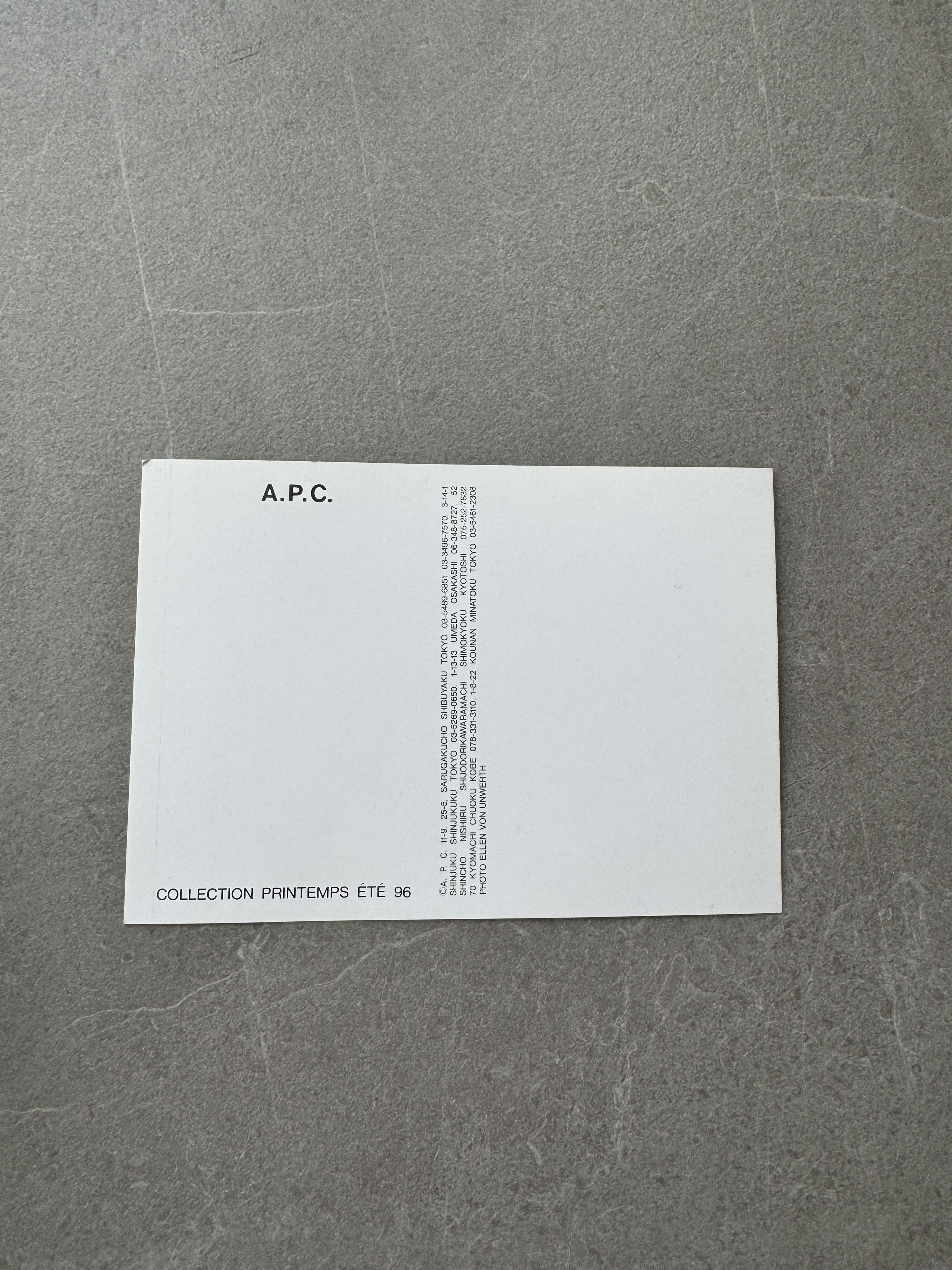 A.P.C. 1996 A.P.C. France Spring Fashion Promotion Postcard APC Size ONE SIZE - 5 Thumbnail