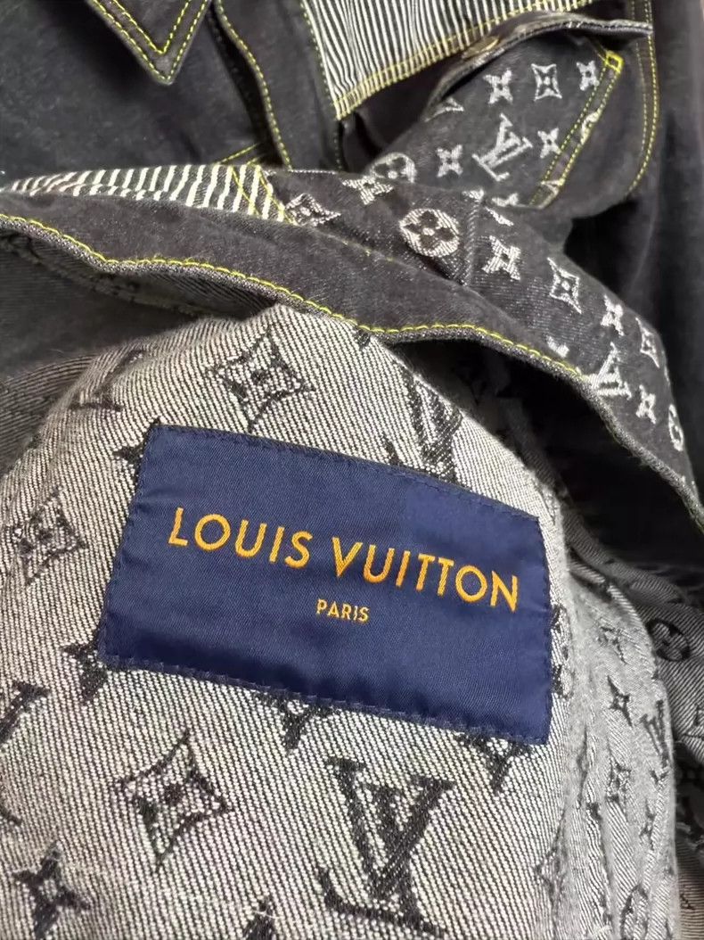 Louis Vuitton LOUIS VUITTON Old flower denim jacket with logo jacket 2504 Size US L / EU 52-54 / 3 - 4 Thumbnail