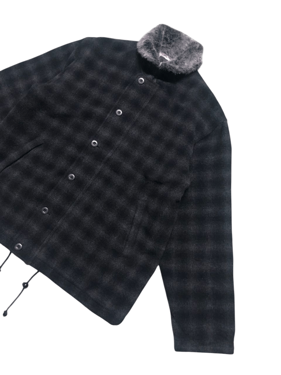 Japanese Brand × Van × Vintage Vintage Van Jac Shadow Plaid Wool Jacket Fur Collar Size US L / EU 52-54 / 3 - 6 Thumbnail