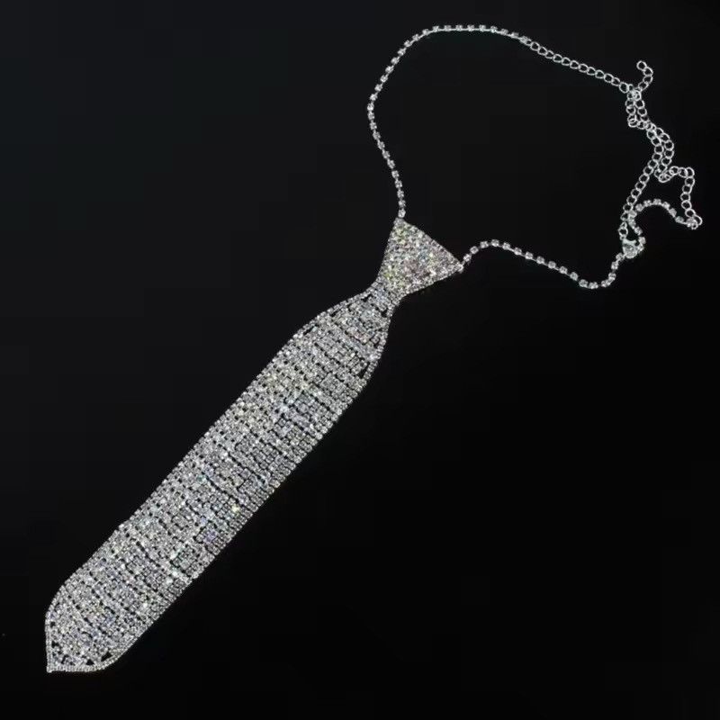 Other Shimmering Music Festival Necktie Glittering Crystal Size ONE SIZE - 4 Thumbnail