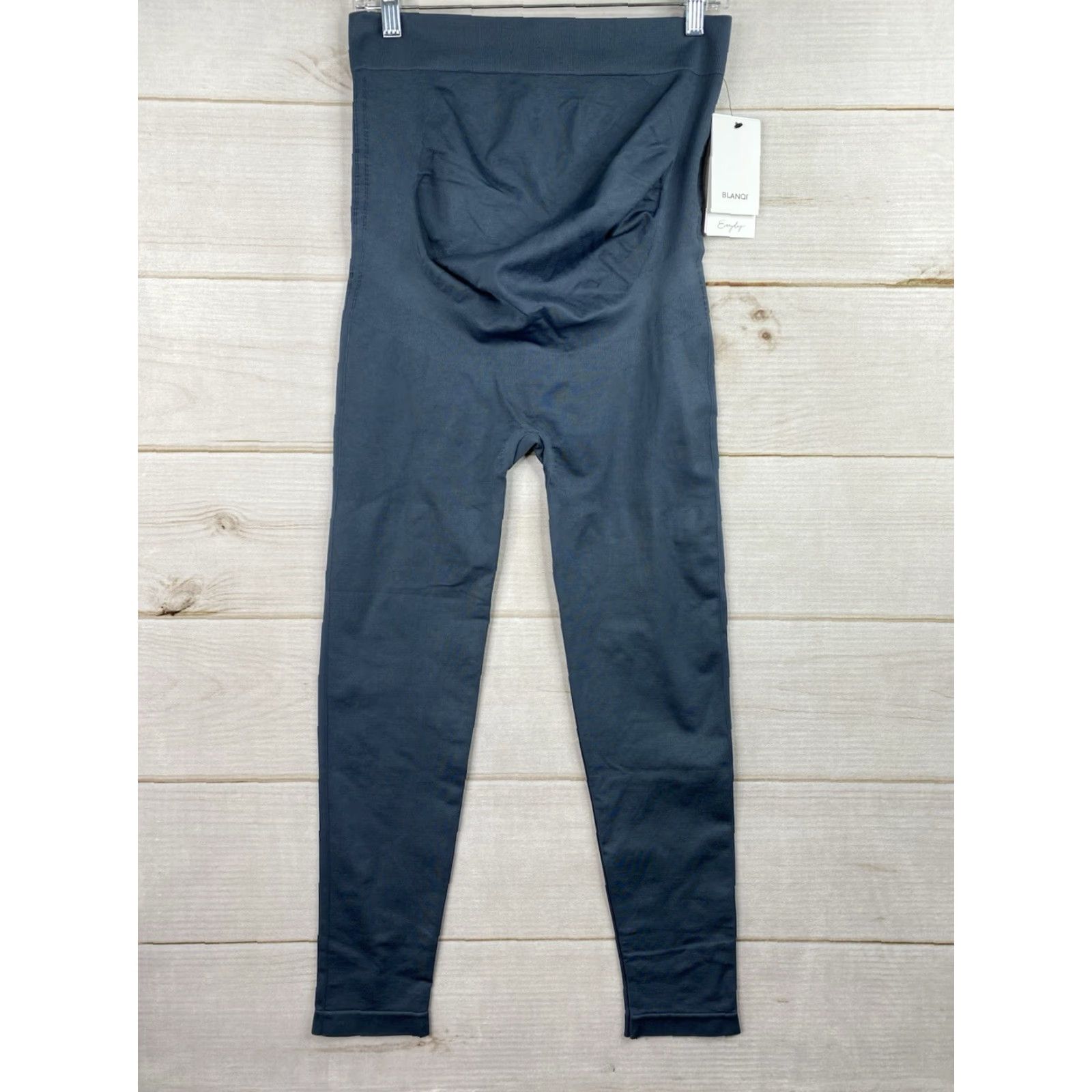 Vintage BLANQI Maternity Belly Support Leggings XL Storm Blue Skinny NWT Size 40" / US 18 - 2 Thumbnail