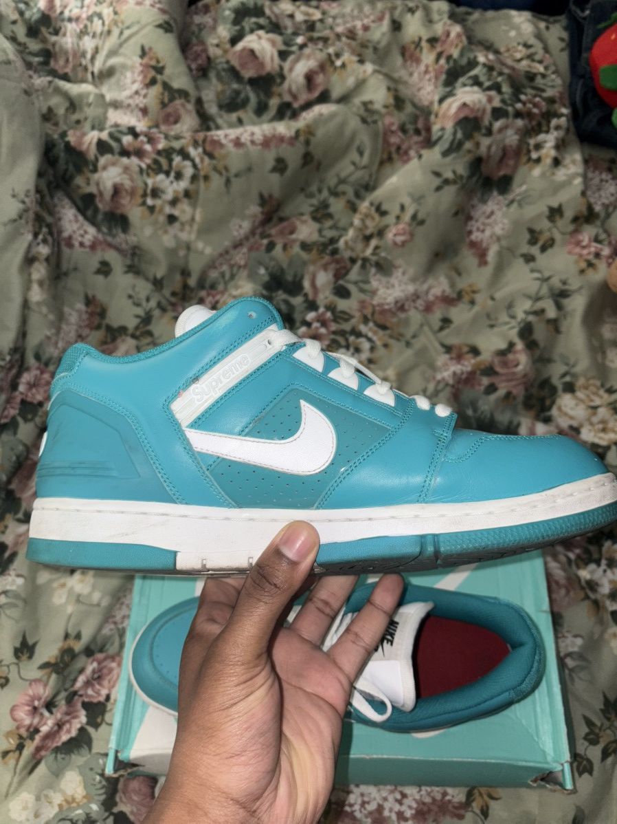 Nike × Supreme Supreme Nike Sb Af2 Low “Teal” Size US 12 / EU 45 - 7 Thumbnail