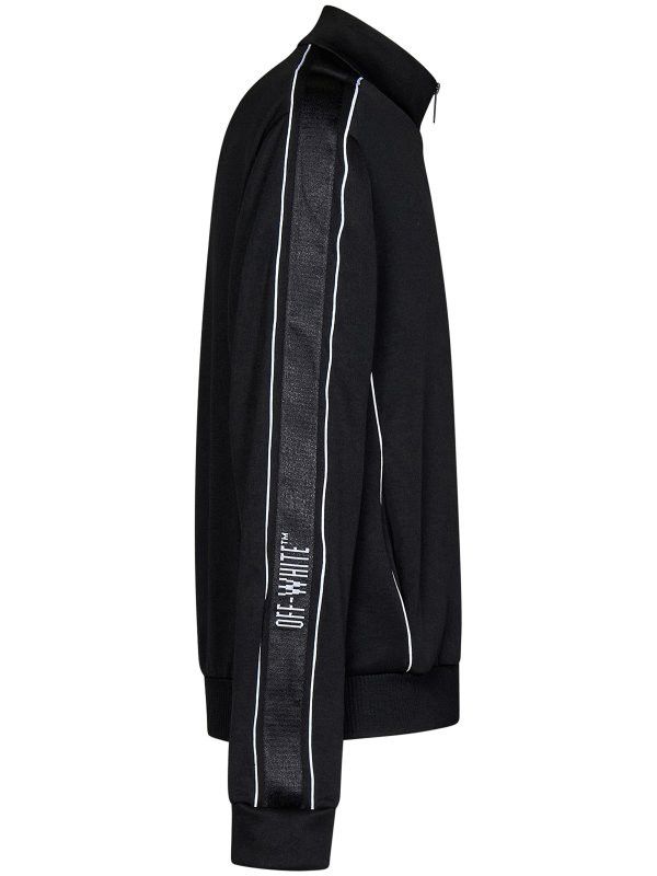 Off-White o1in1s0225 Q:1 / Knit Tape Track Jacket in Black Size US XL / EU 56 / 4 - 3 Thumbnail