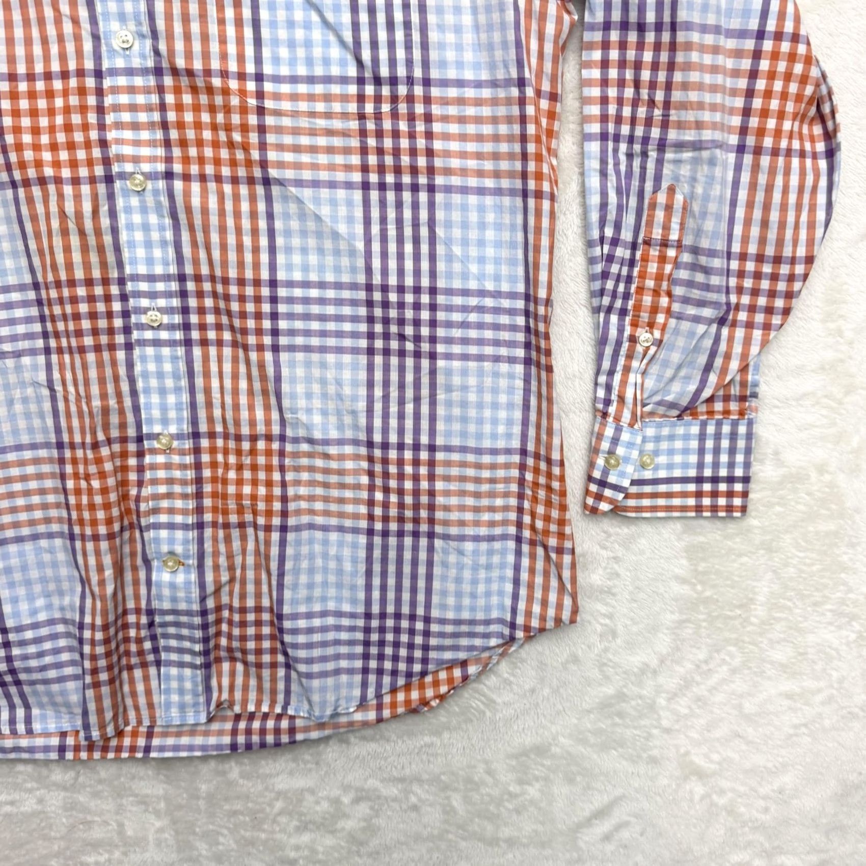 Peter Millar Peter Millar Shirt Mens Large Multicolor Plaid Button Down Long Sleeve Cotton Size US L / EU 52-54 / 3 - 4 Thumbnail