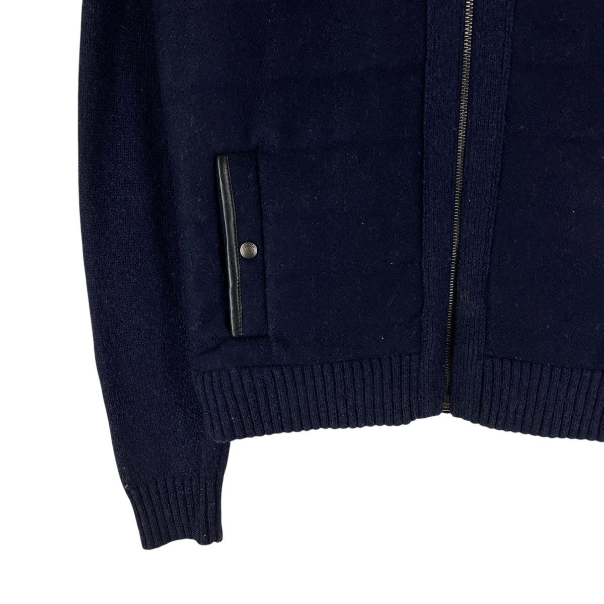 Coach 🔥 Coach Navy Blue Knit Sleeve Hoodie Jacket Size US M / EU 48-50 / 2 - 6 Thumbnail